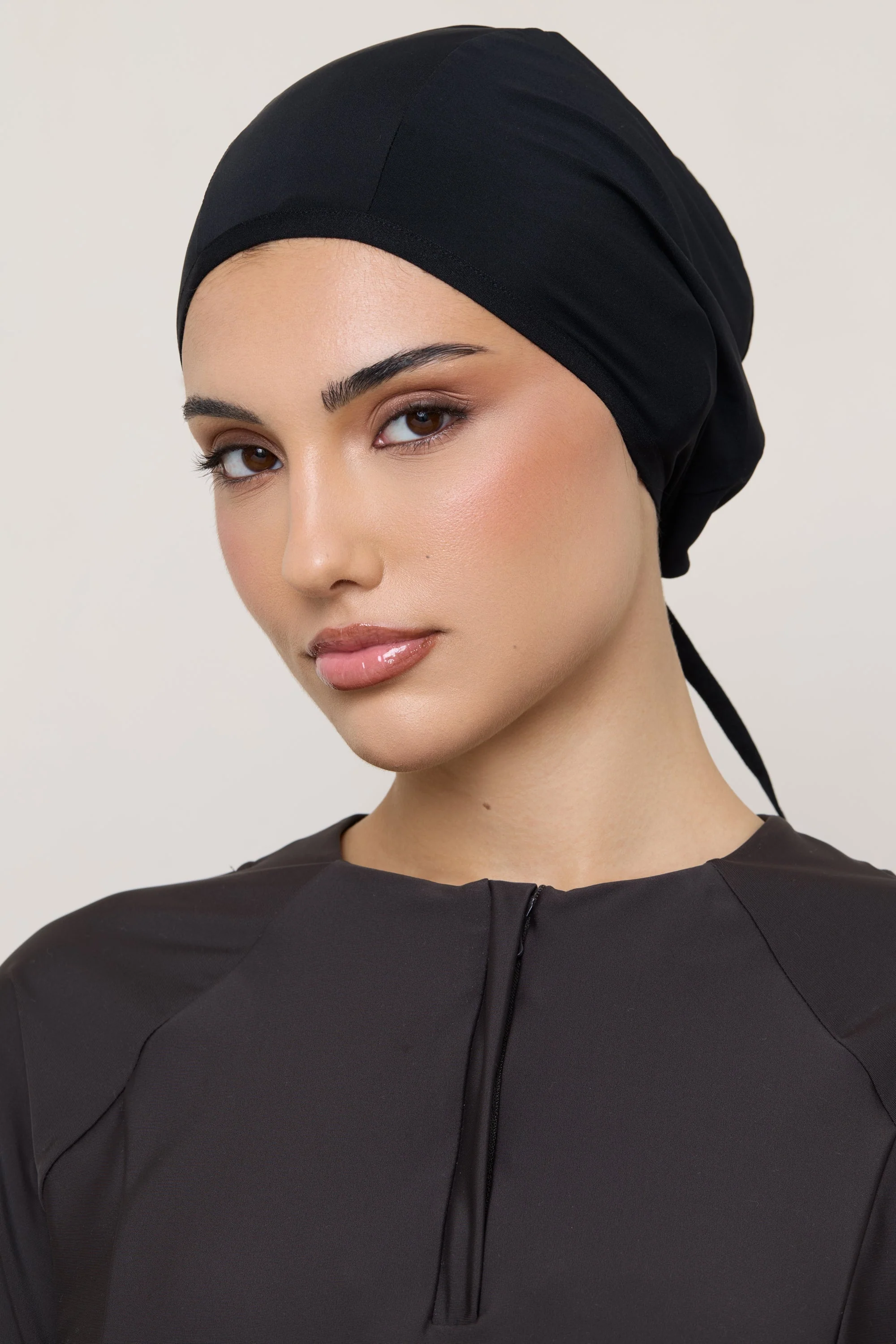 Swim Hijab & Cap Set - Black - Image 13
