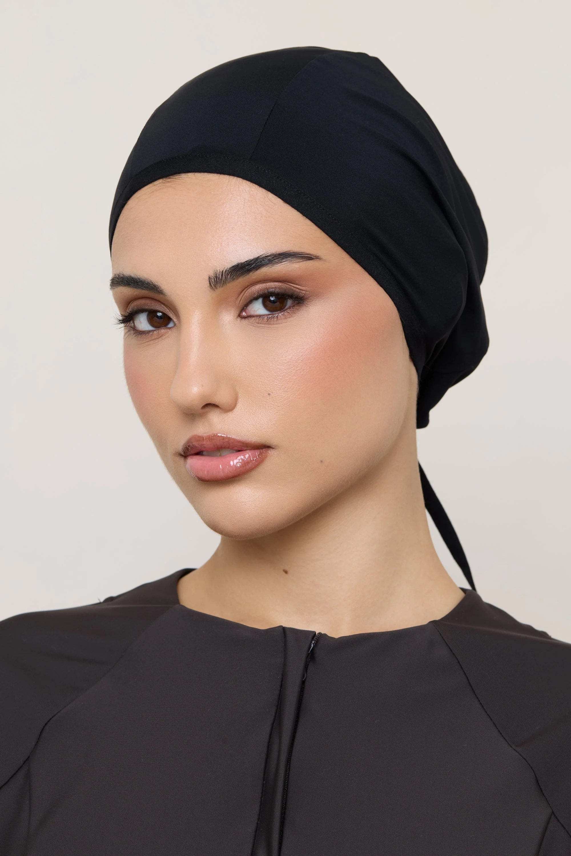 Swim Hijab & Cap Set - Black - Image 14