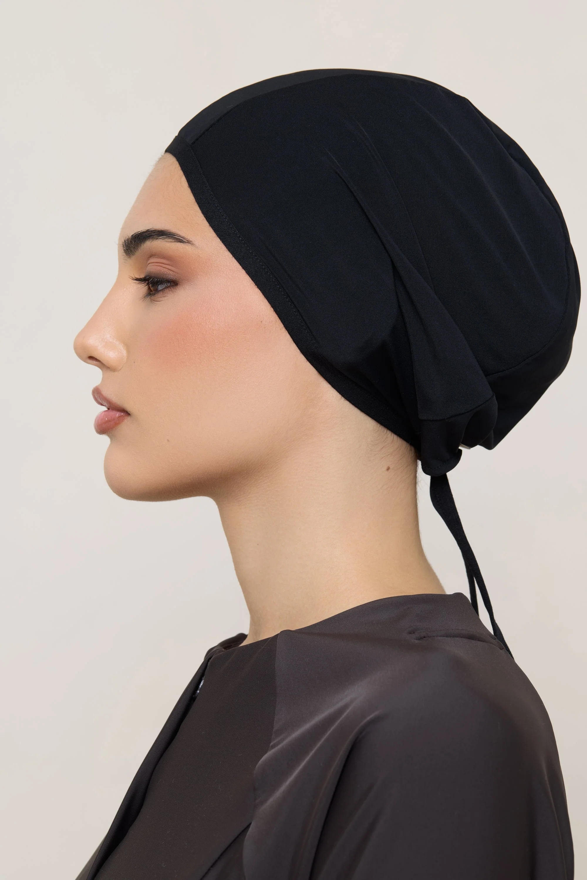 Swim Hijab & Cap Set - Black - Image 15