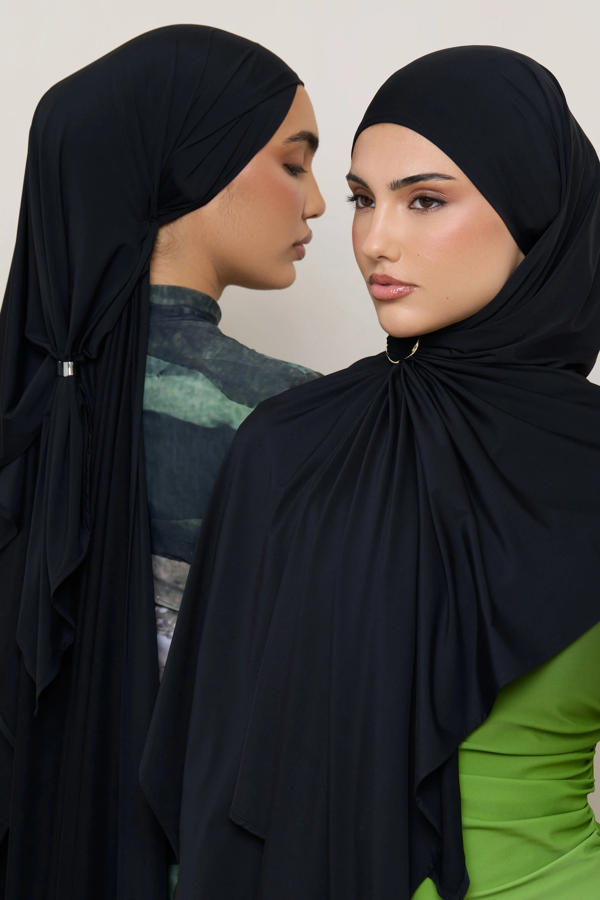 Swim Hijab & Cap Set - Black - Image 7