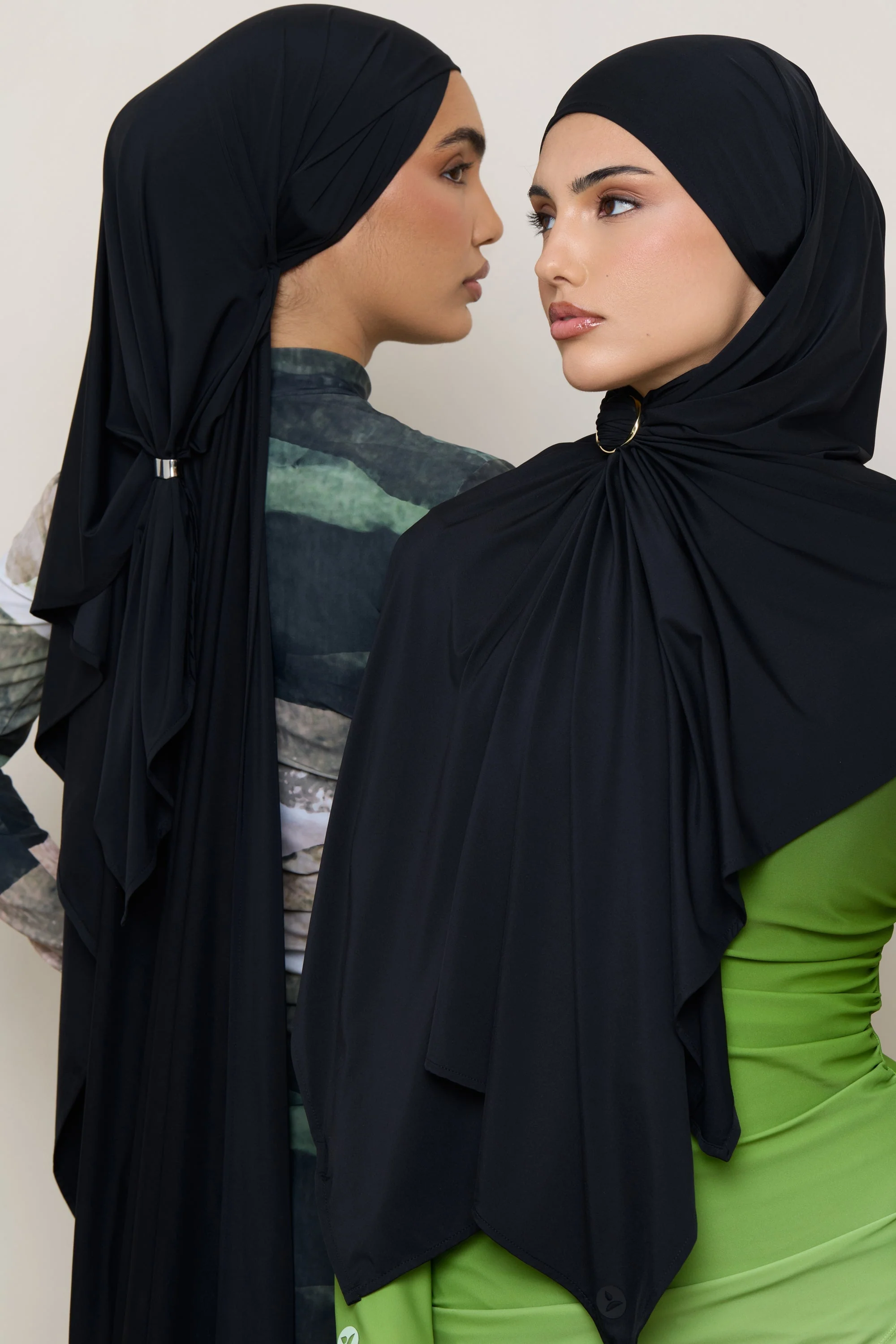 Swim Hijab & Cap Set - Black - Image 8