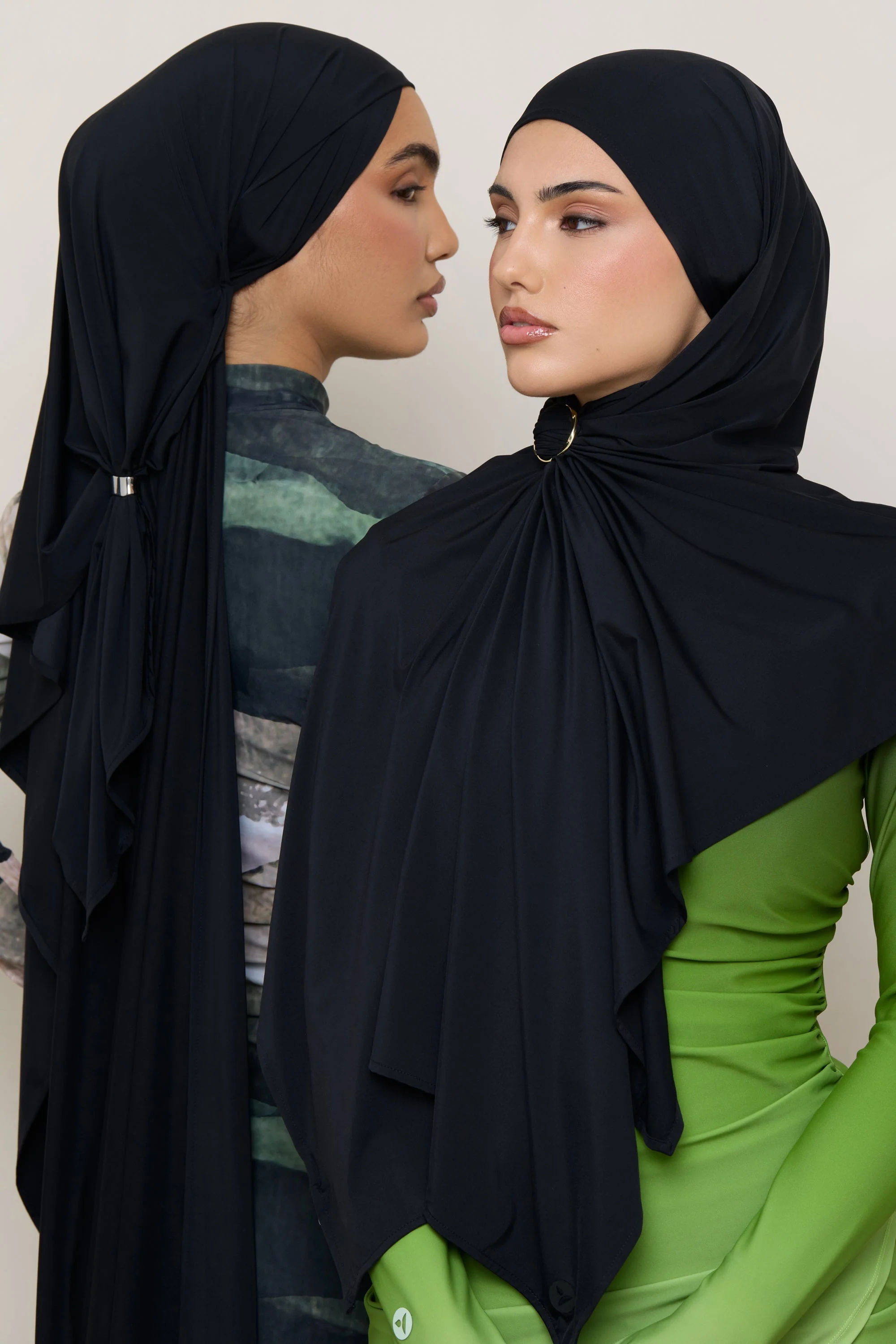 Swim Hijab & Cap Set - Black - Image 9