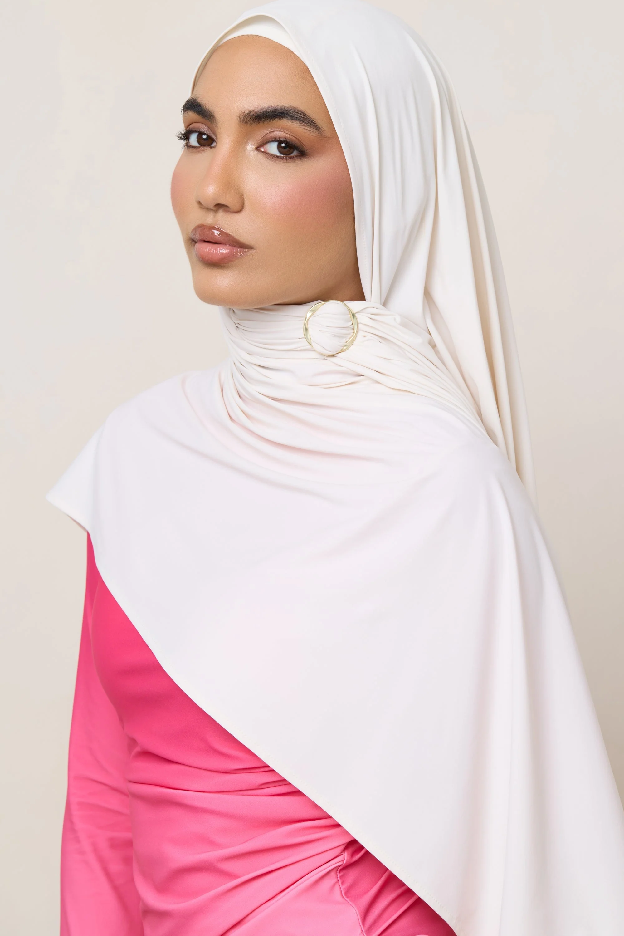 Swim Hijab & Cap Set - Salted Rose - Image 2
