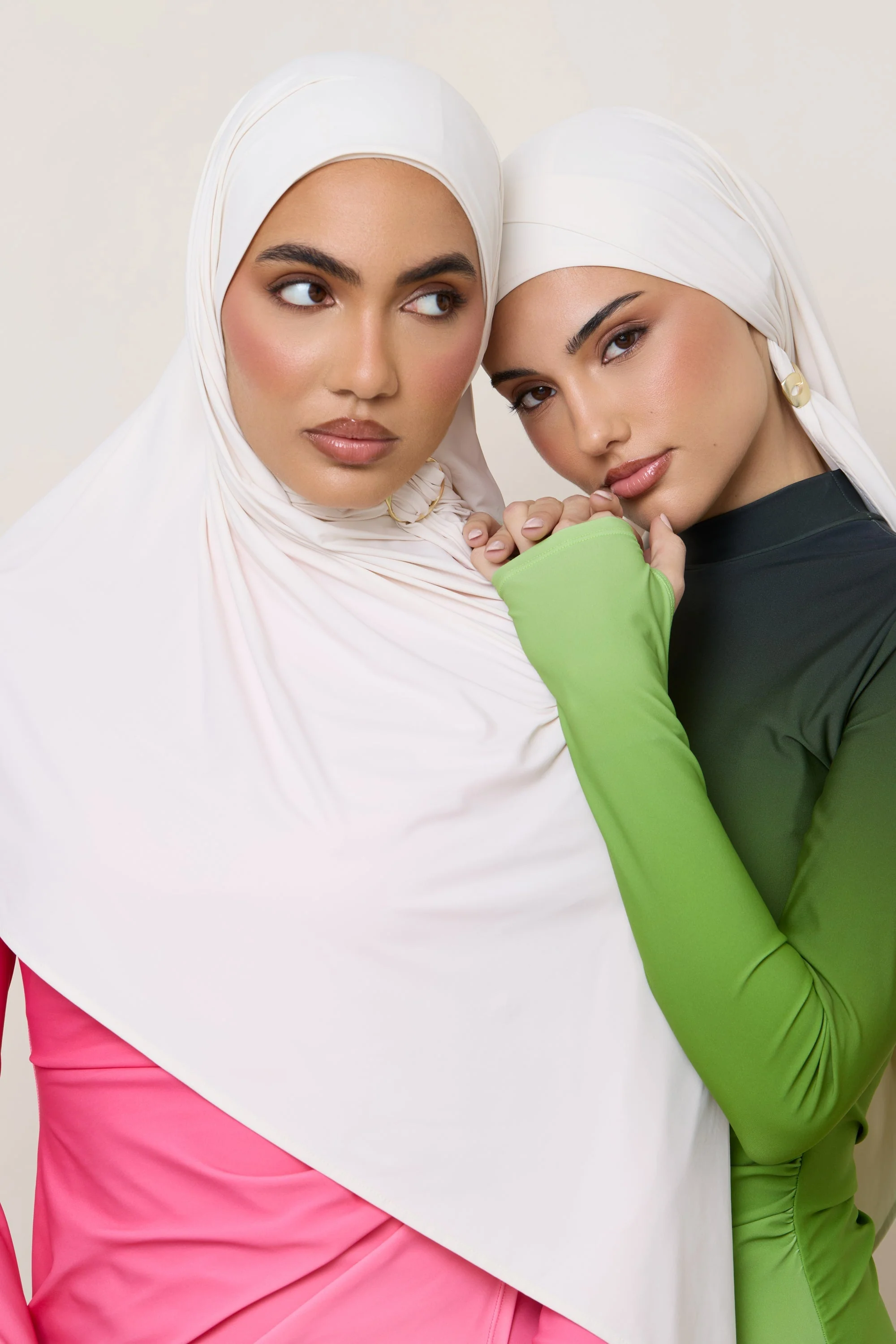 Swim Hijab & Cap Set - Salted Rose - Image 4