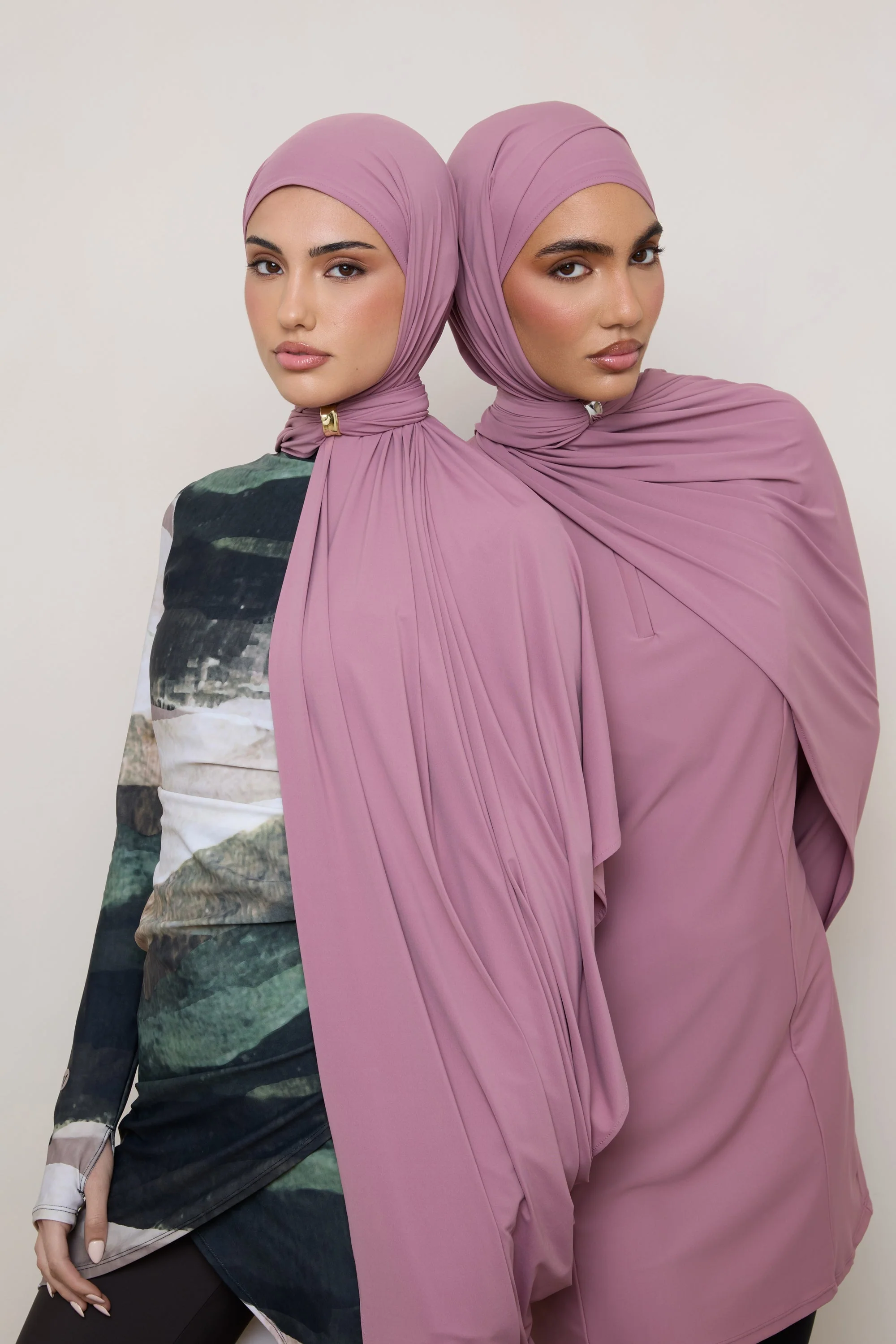 Swim Hijab & Cap Set - Wistful Mauve - Image 10