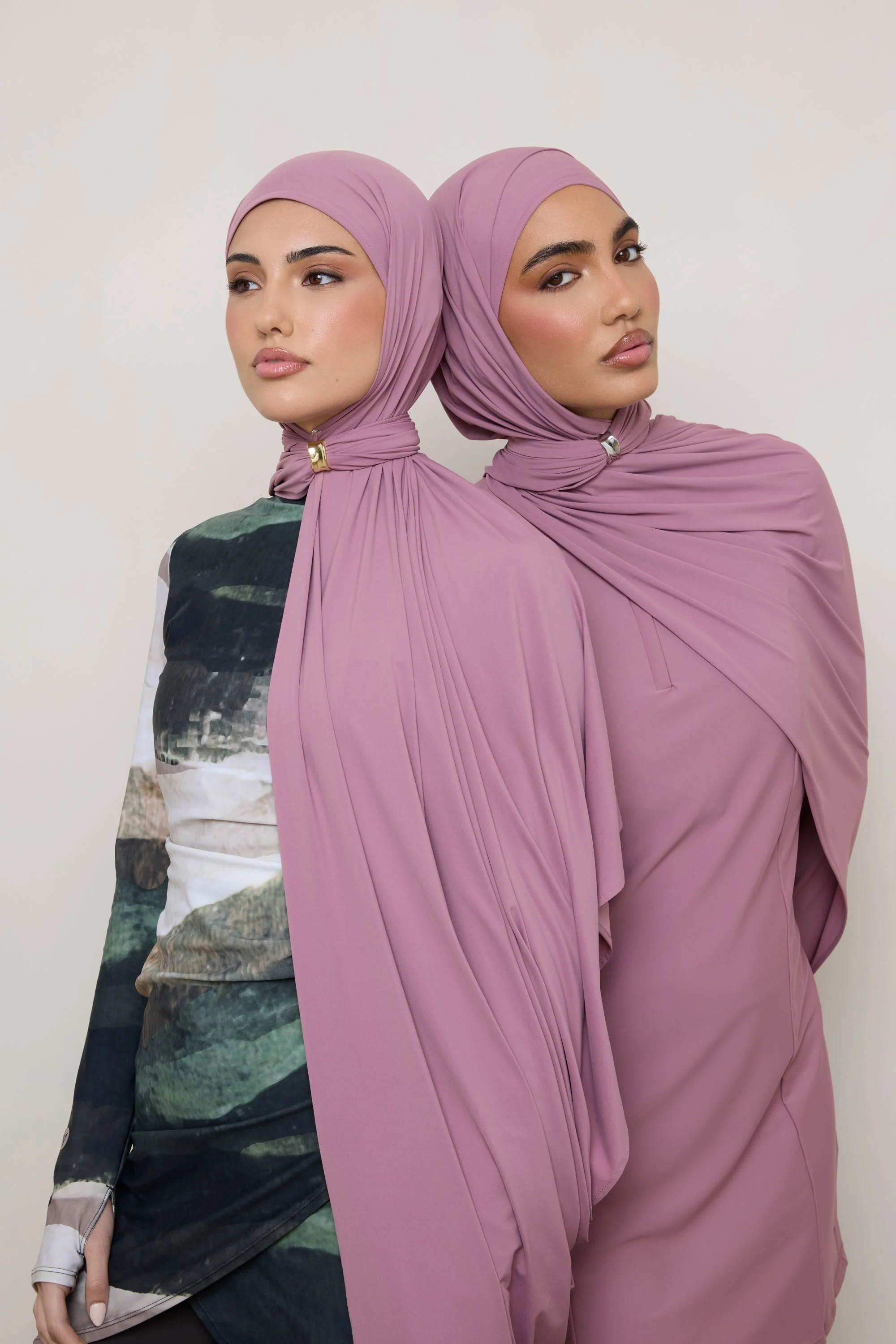 Swim Hijab & Cap Set - Wistful Mauve - Image 11