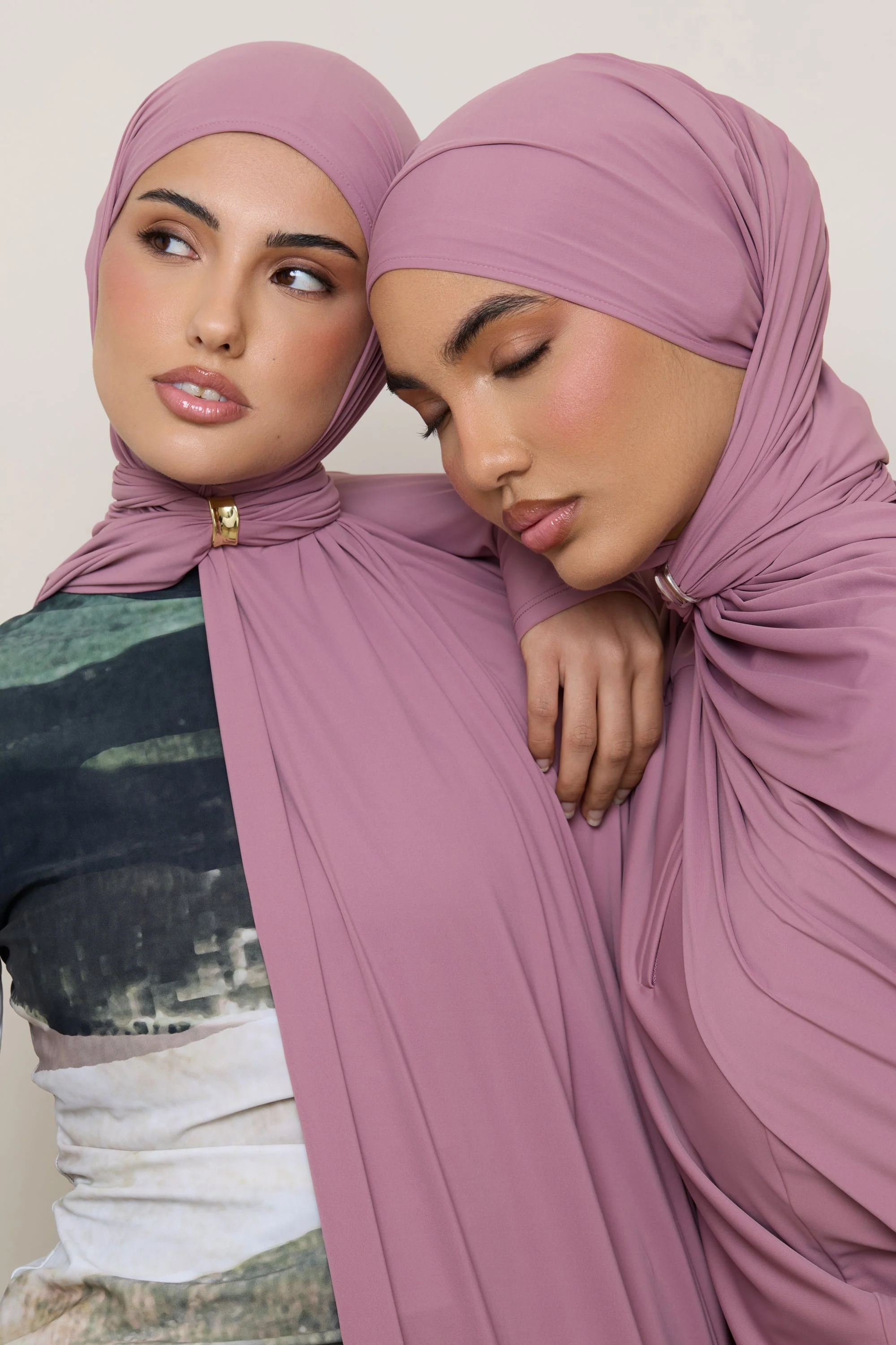 Swim Hijab & Cap Set - Wistful Mauve - Image 12