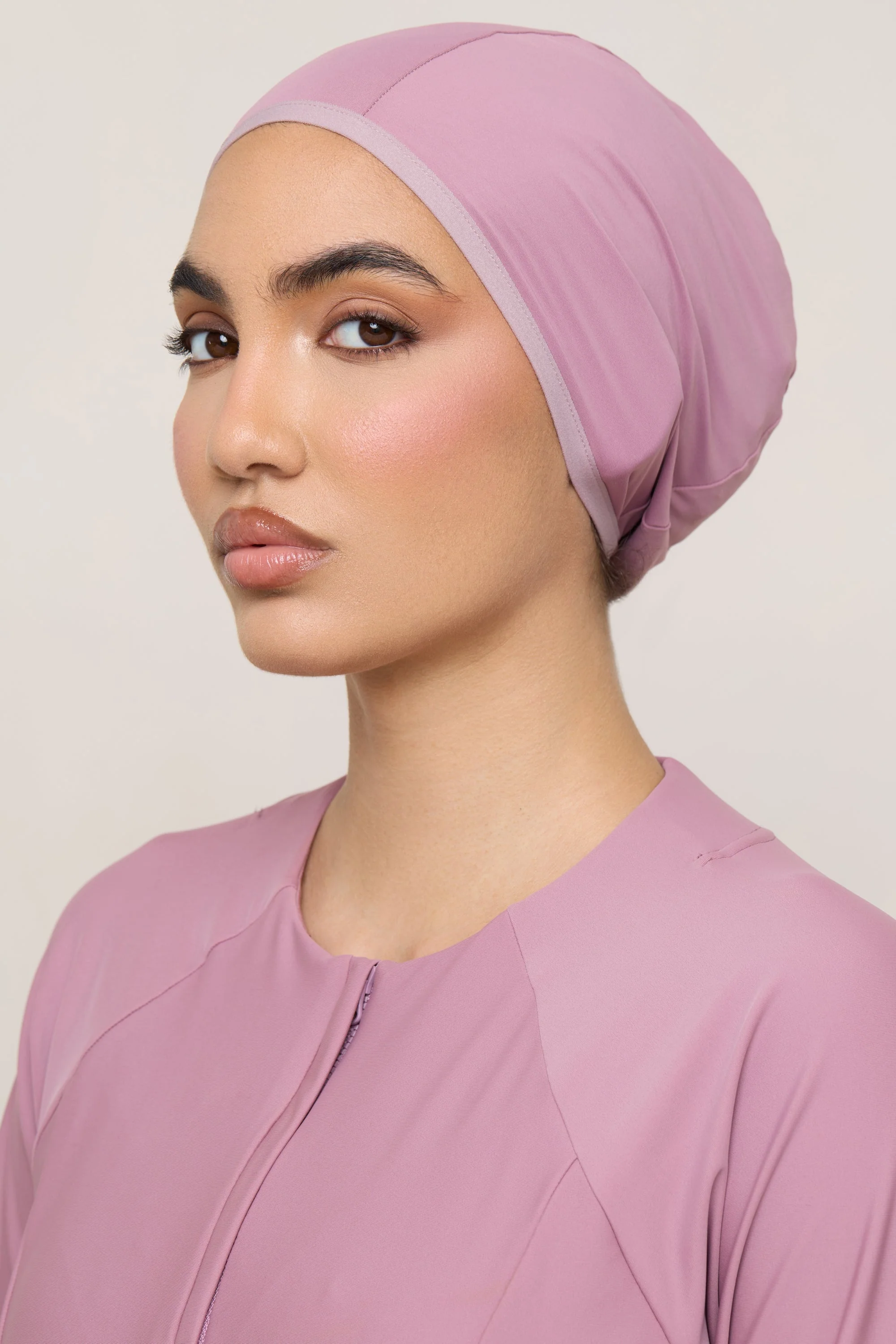Swim Hijab & Cap Set - Wistful Mauve - Image 5