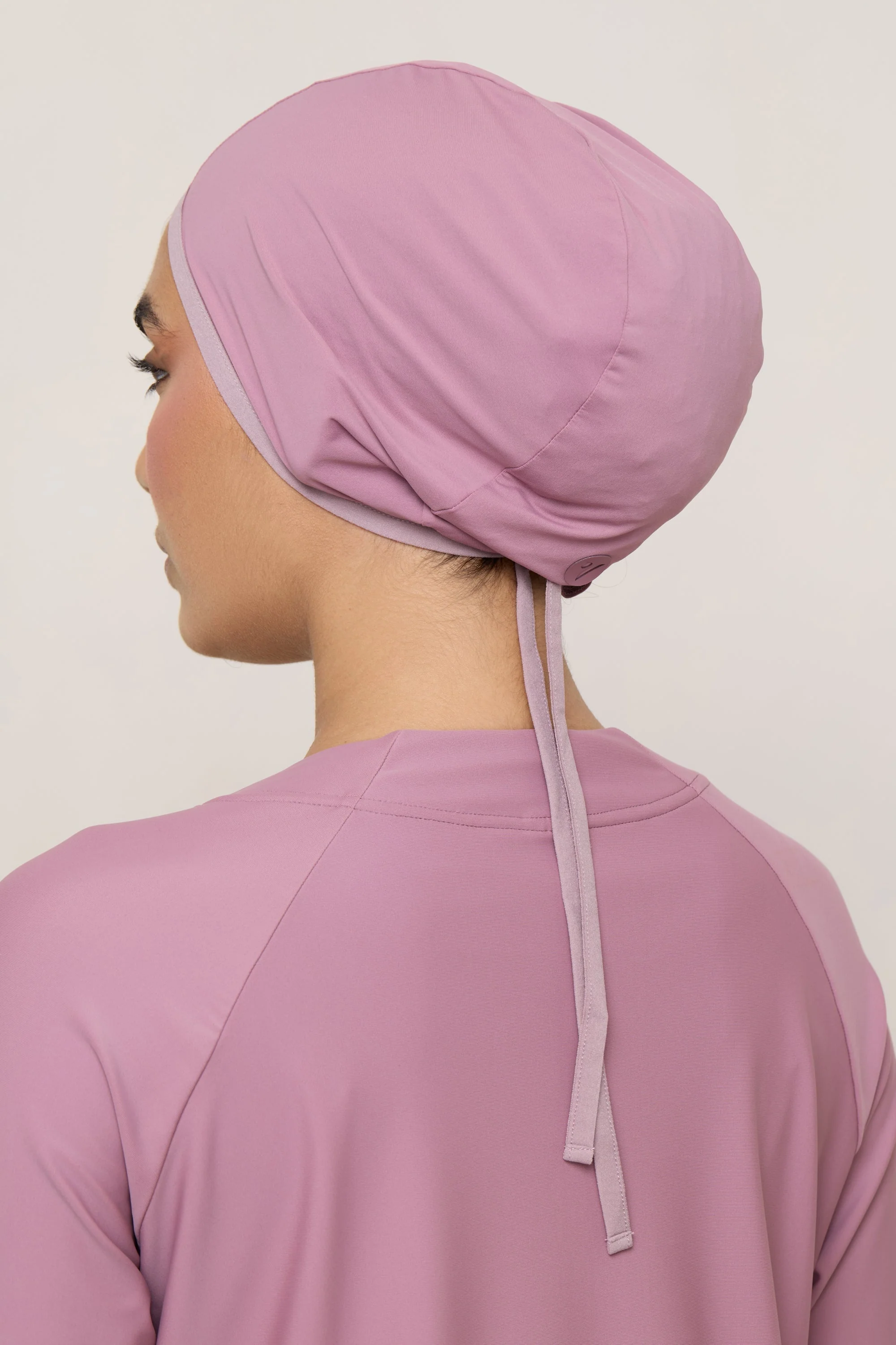 Swim Hijab & Cap Set - Wistful Mauve - Image 6