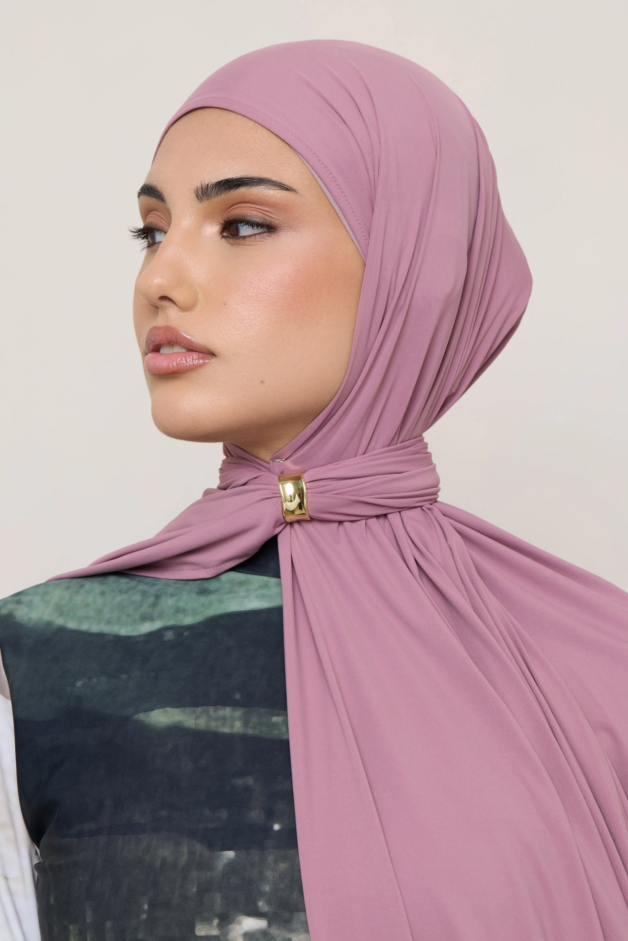 Swim Hijab & Cap Set - Wistful Mauve - Image 7