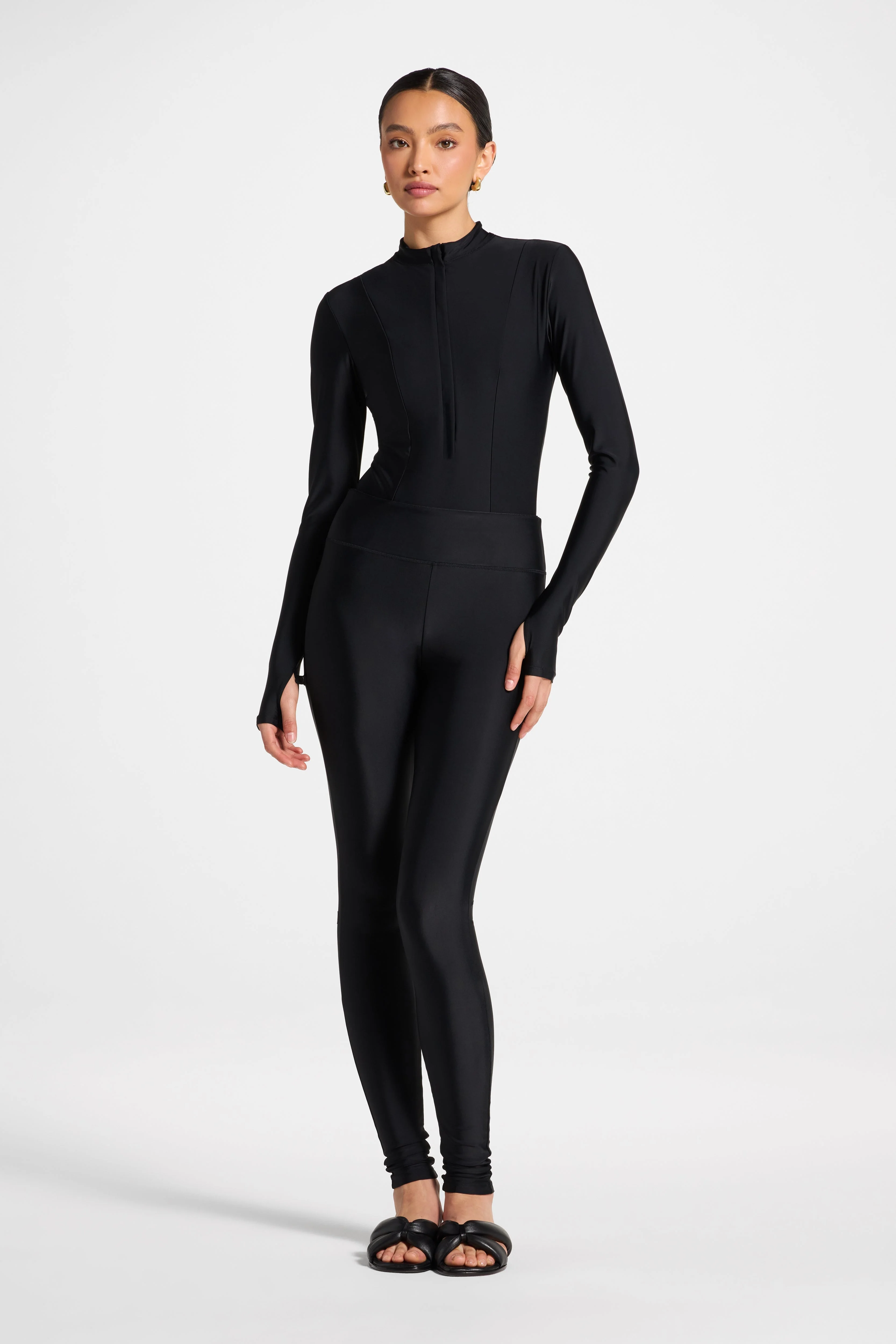 Swim Leggings - Black - Image 2