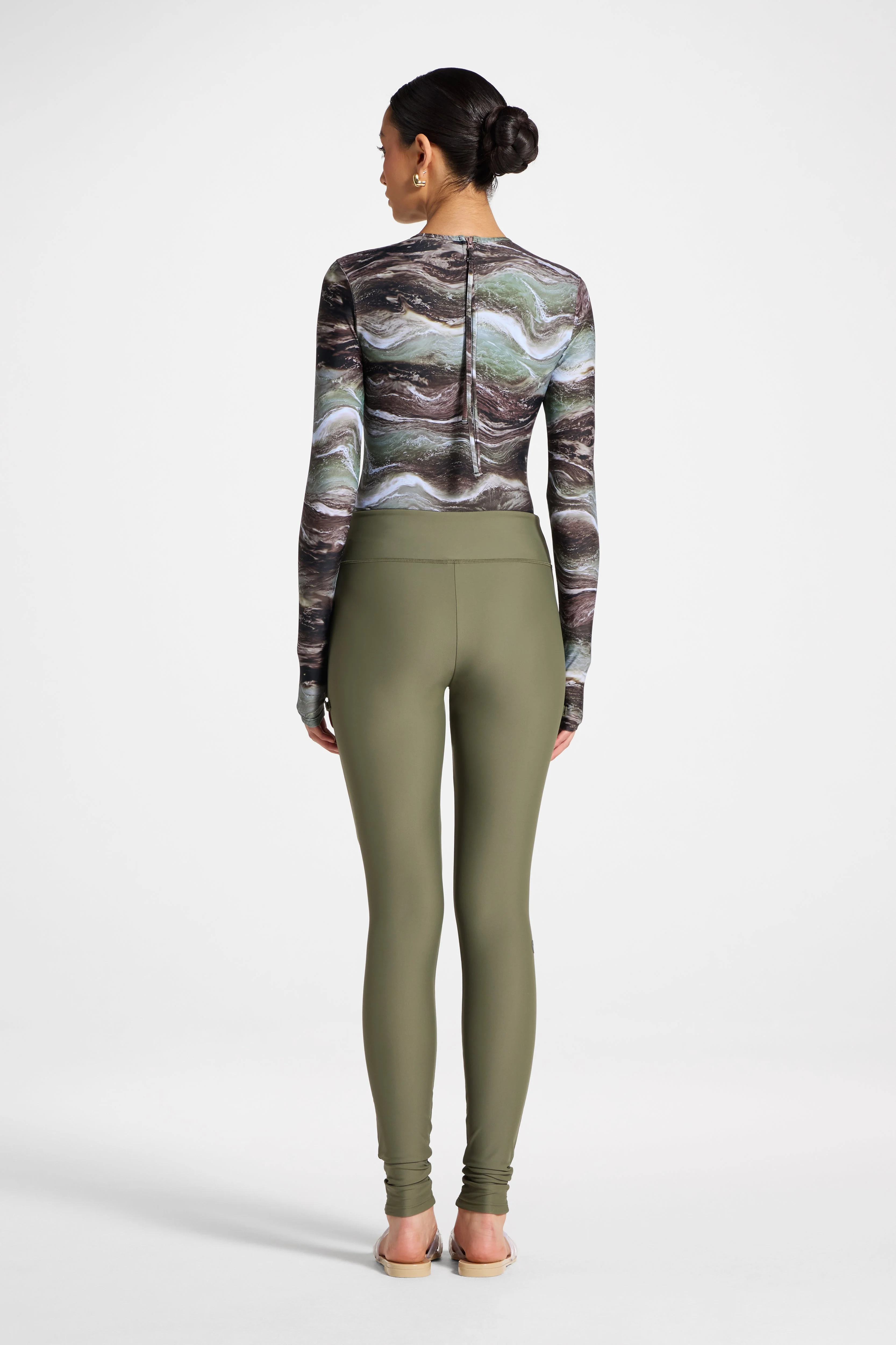 Swim Leggings - Dusty Olive - Image 6