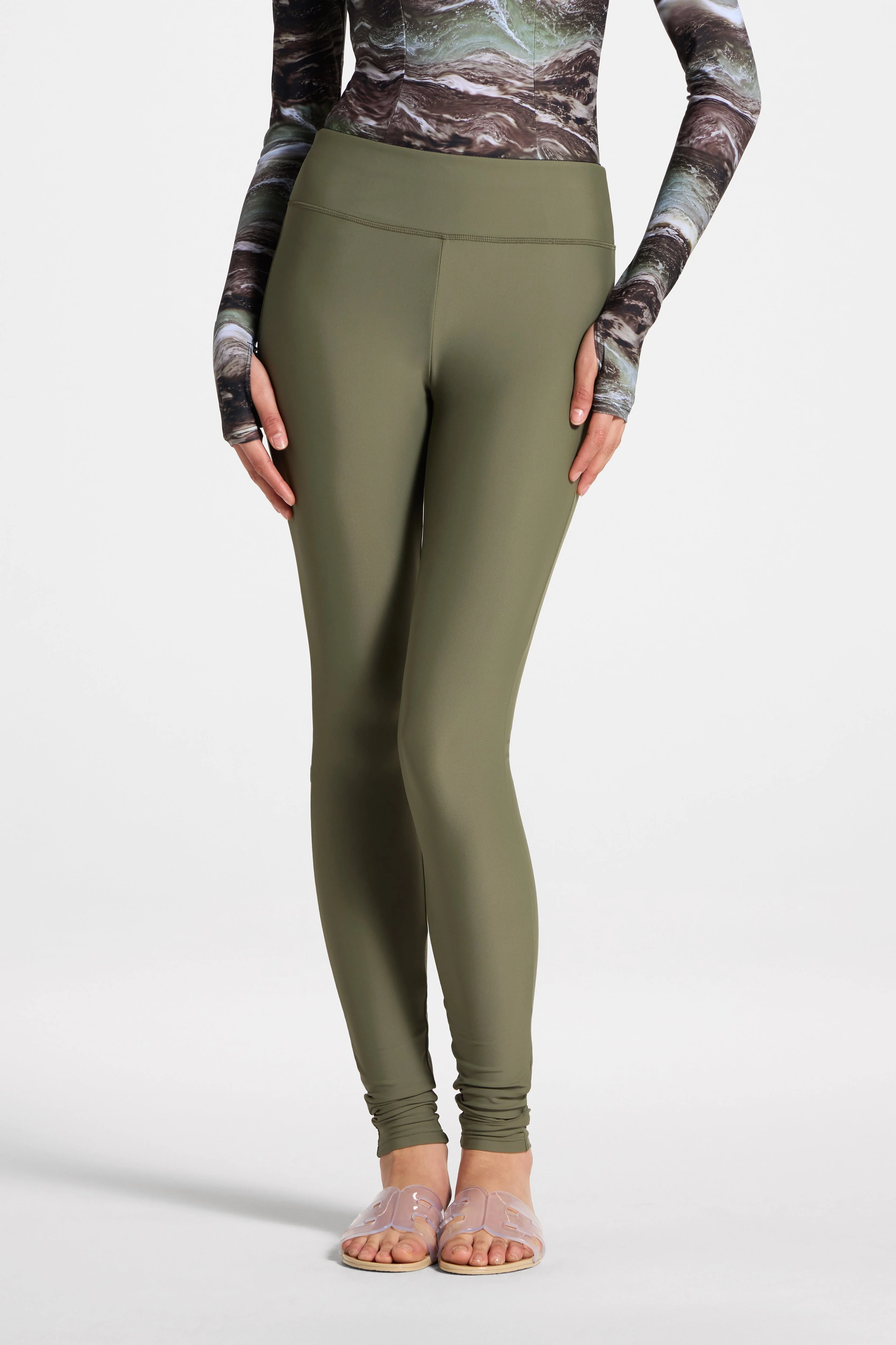 Swim Leggings - Dusty Olive - Image 7