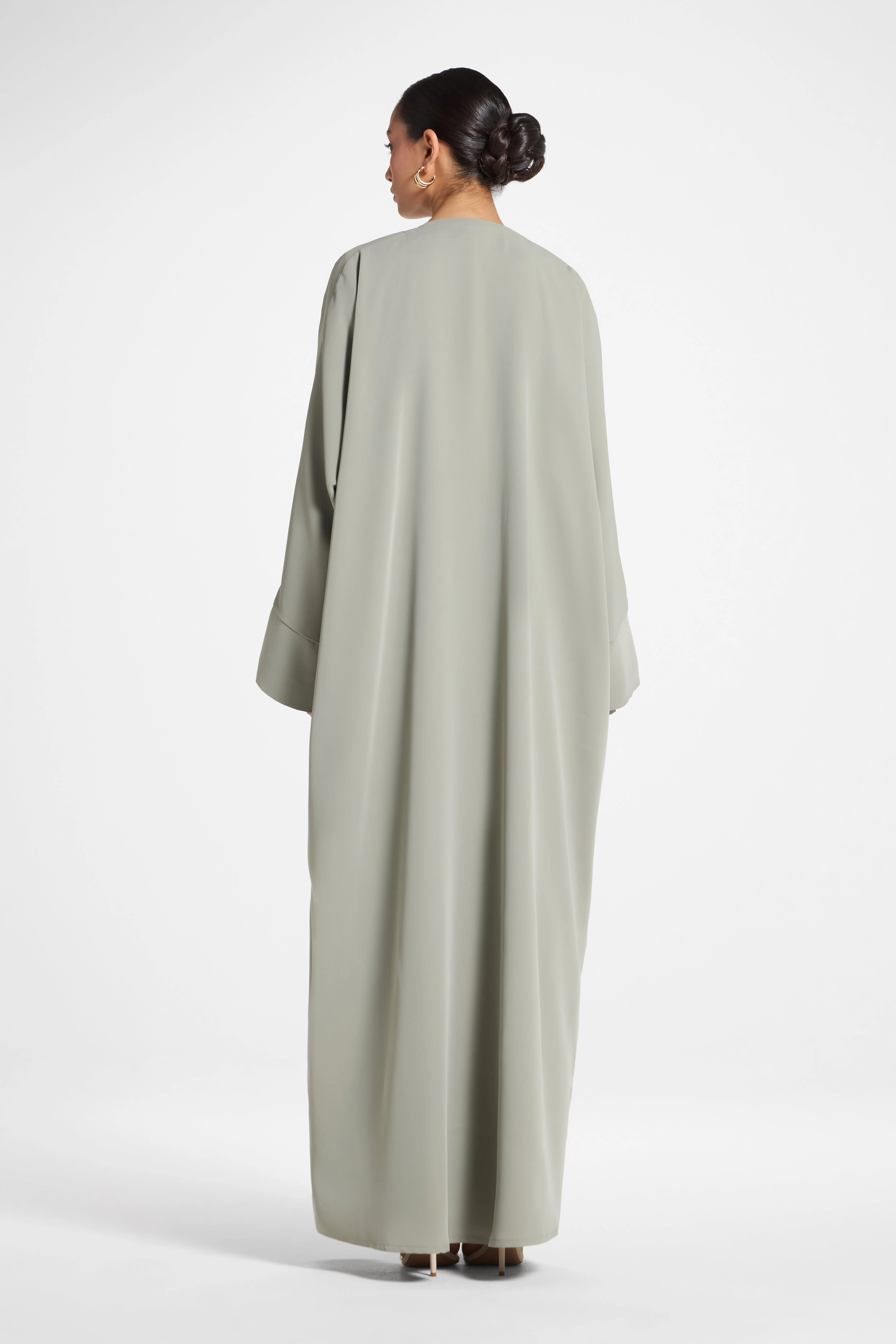 Signature Open Abaya - Dusty Olive - Image 7