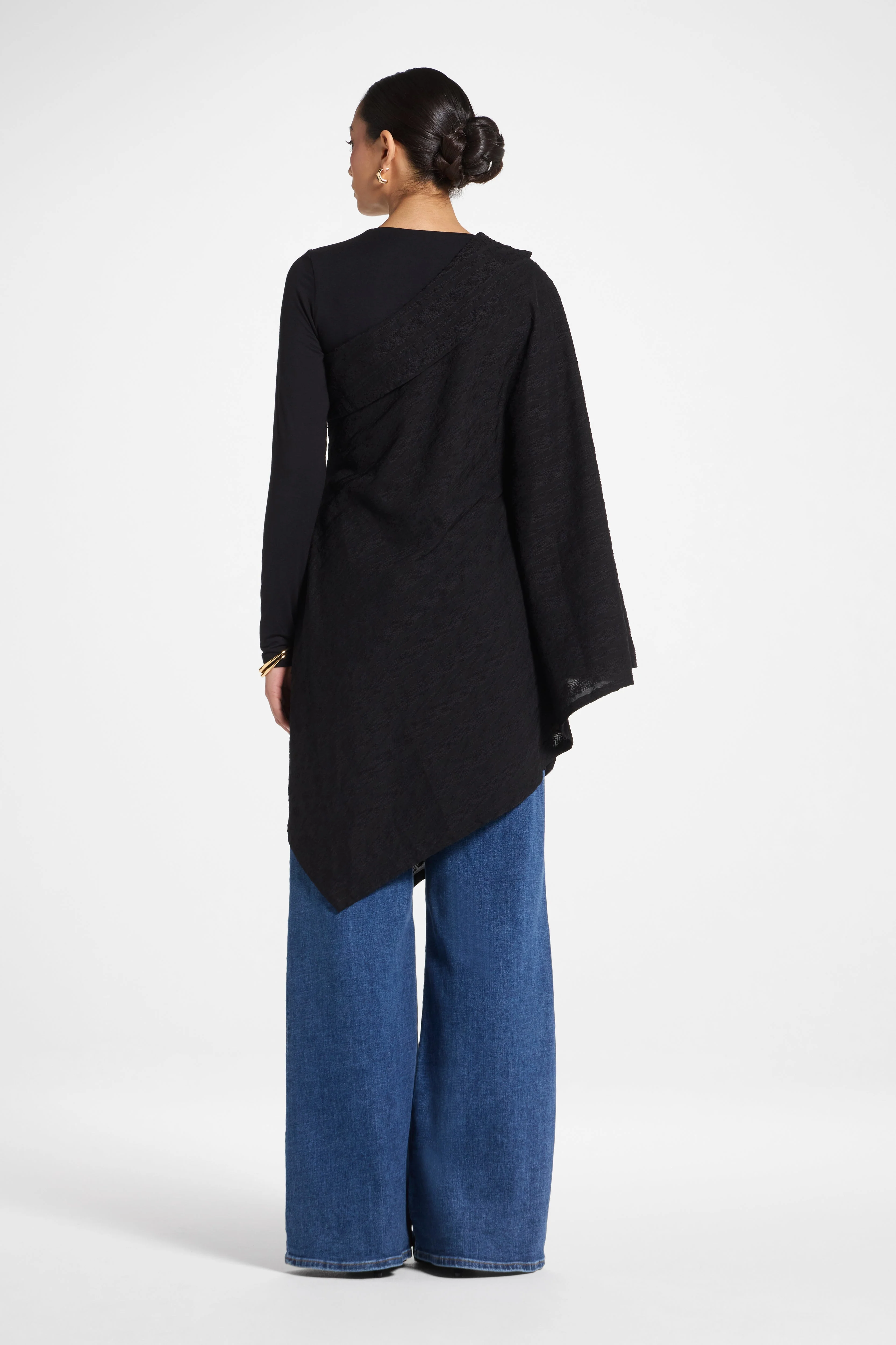 Textured Asymmetric Overlay Top - Image 7