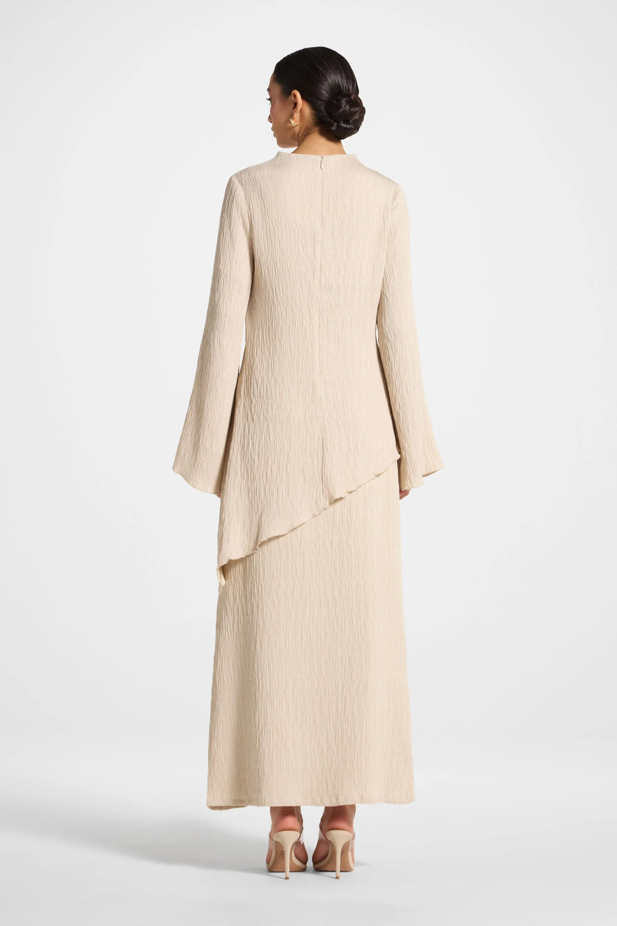 Textured Maxi Skirt - Stone - Image 6