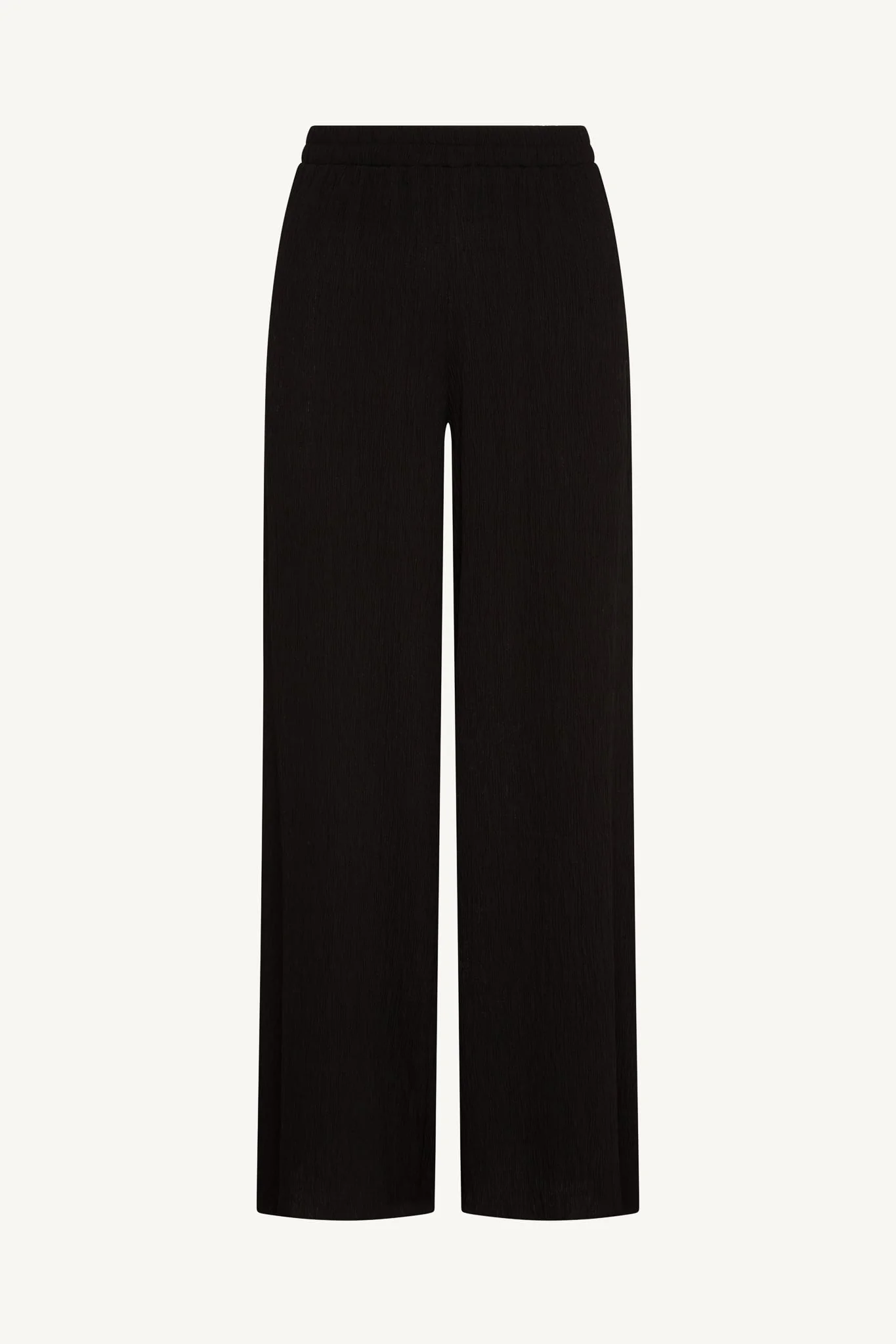 Textured Wide Leg Pants - Black - Image 8