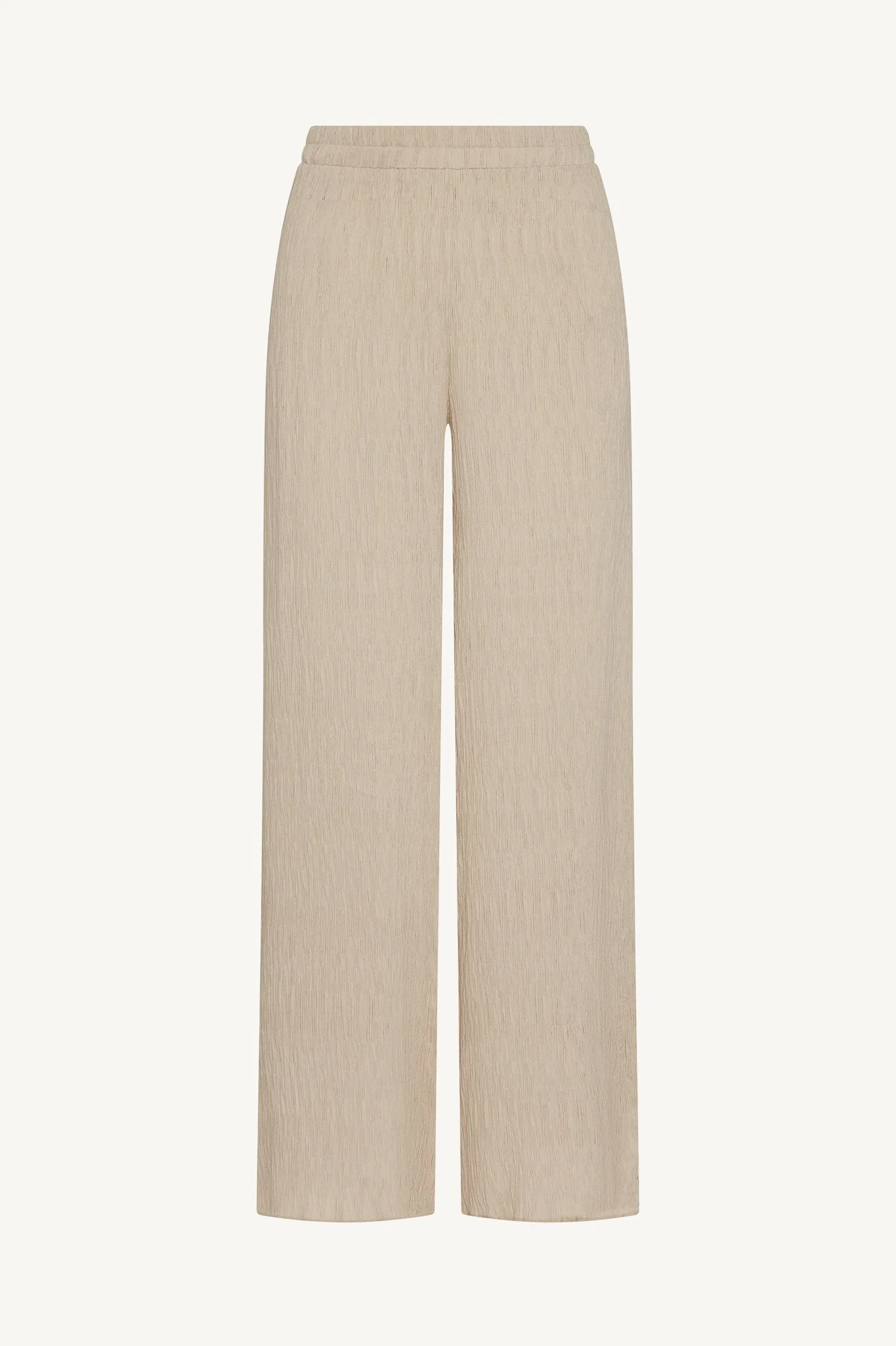 Textured Wide Leg Pants - Stone - Image 9