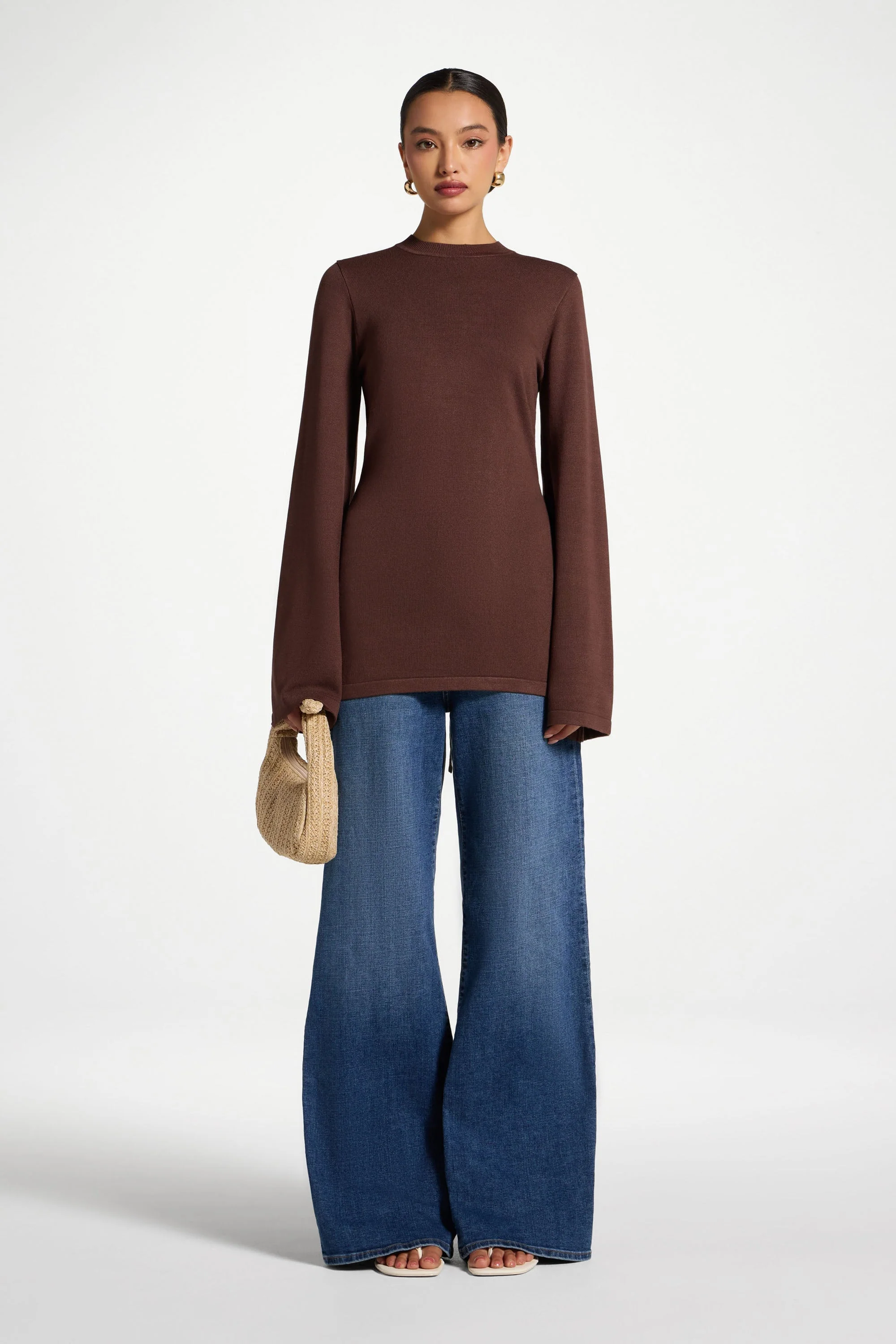 Tie Back Knit Top - Qahwah