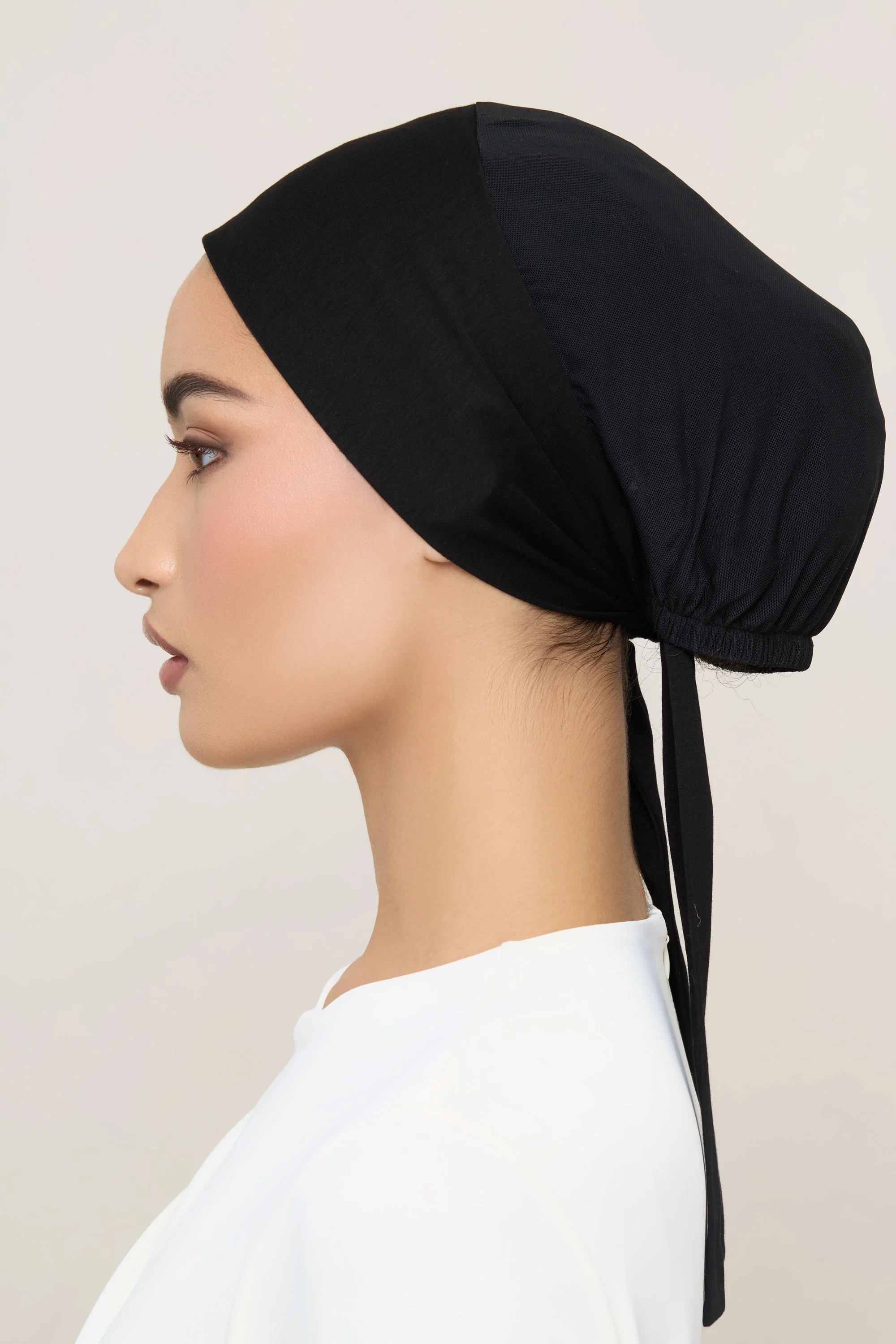 Tie Back Mesh Undercap - Black