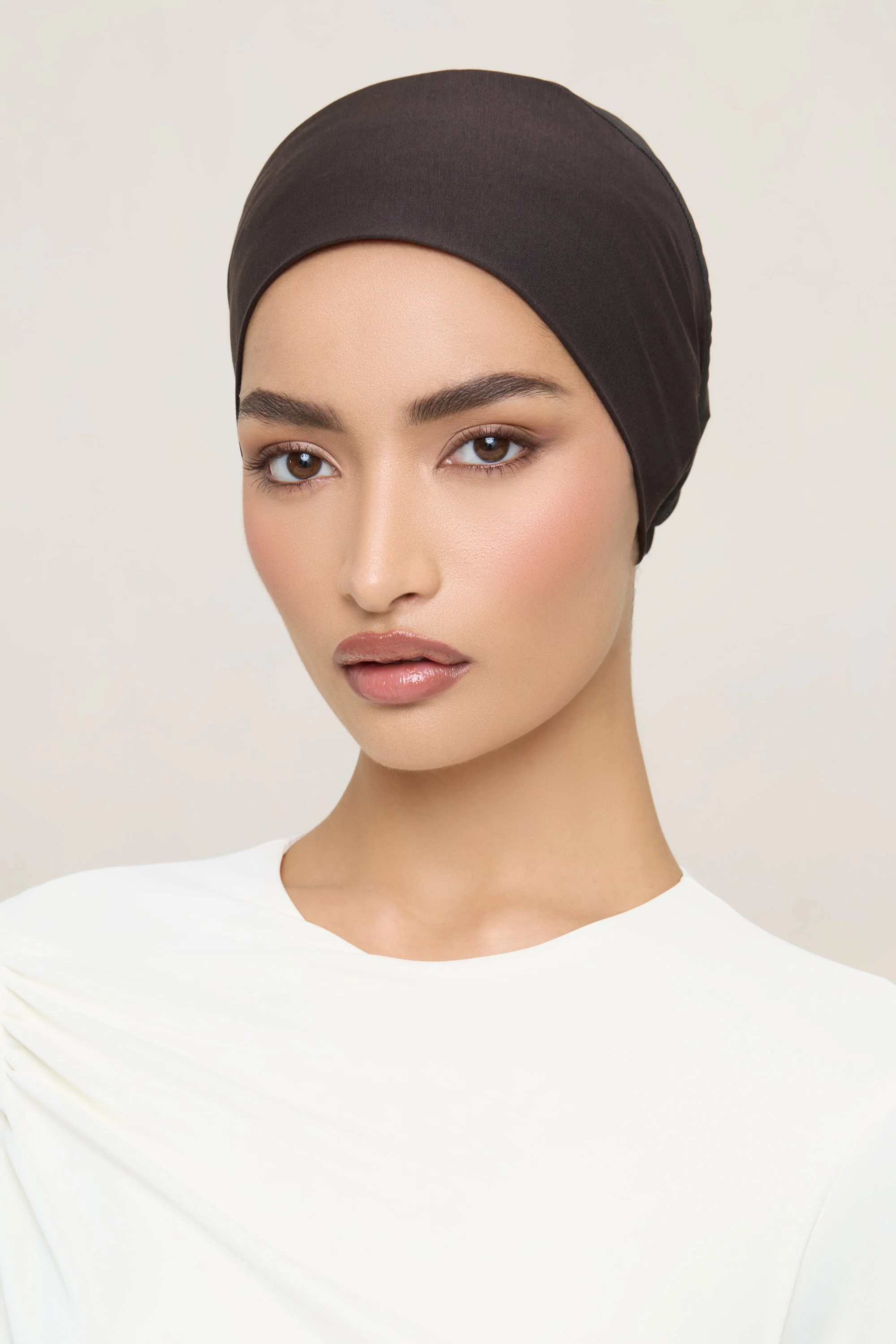 Tie Back Mesh Undercap - Chocolate - Image 2