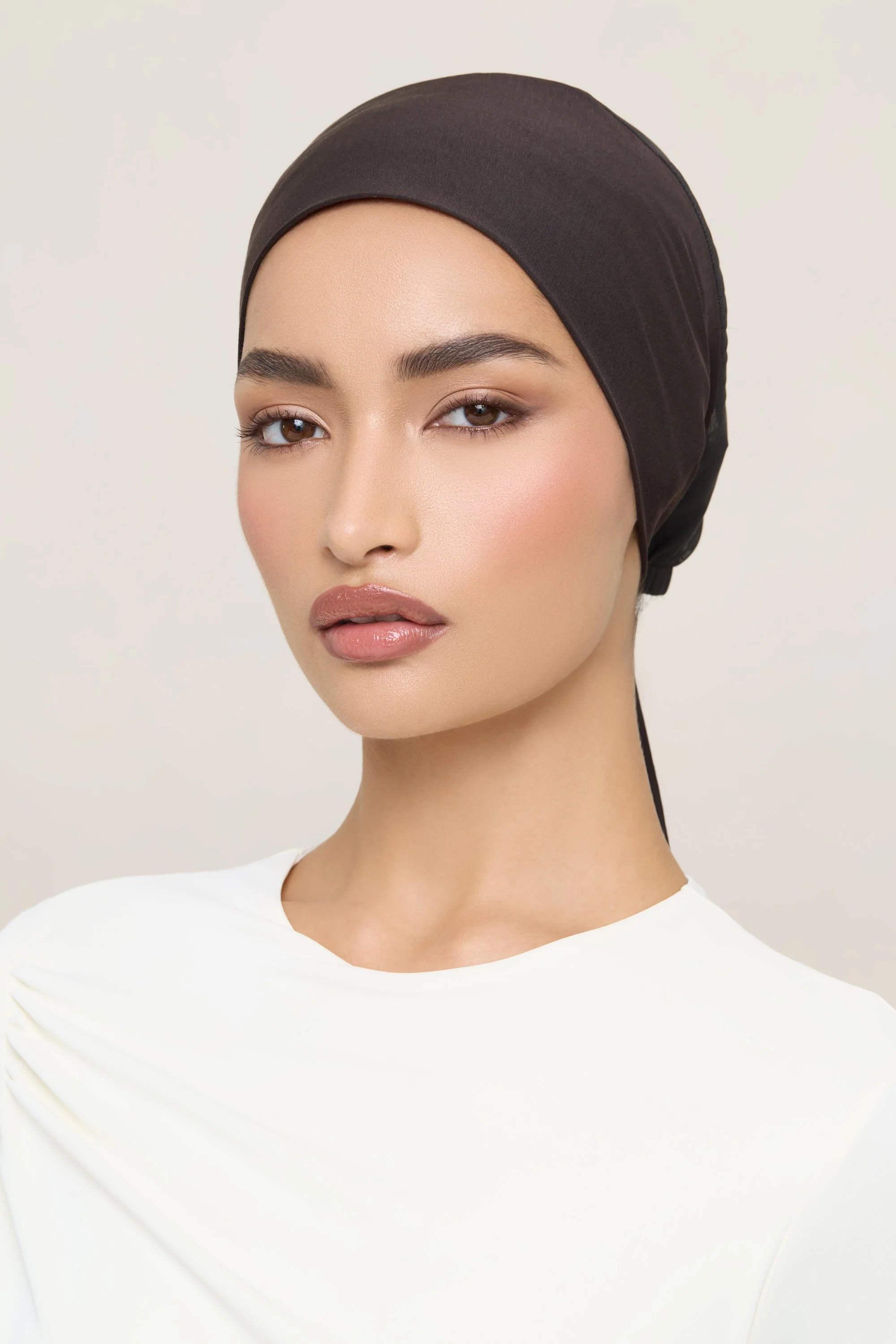 Tie Back Mesh Undercap - Chocolate - Image 3