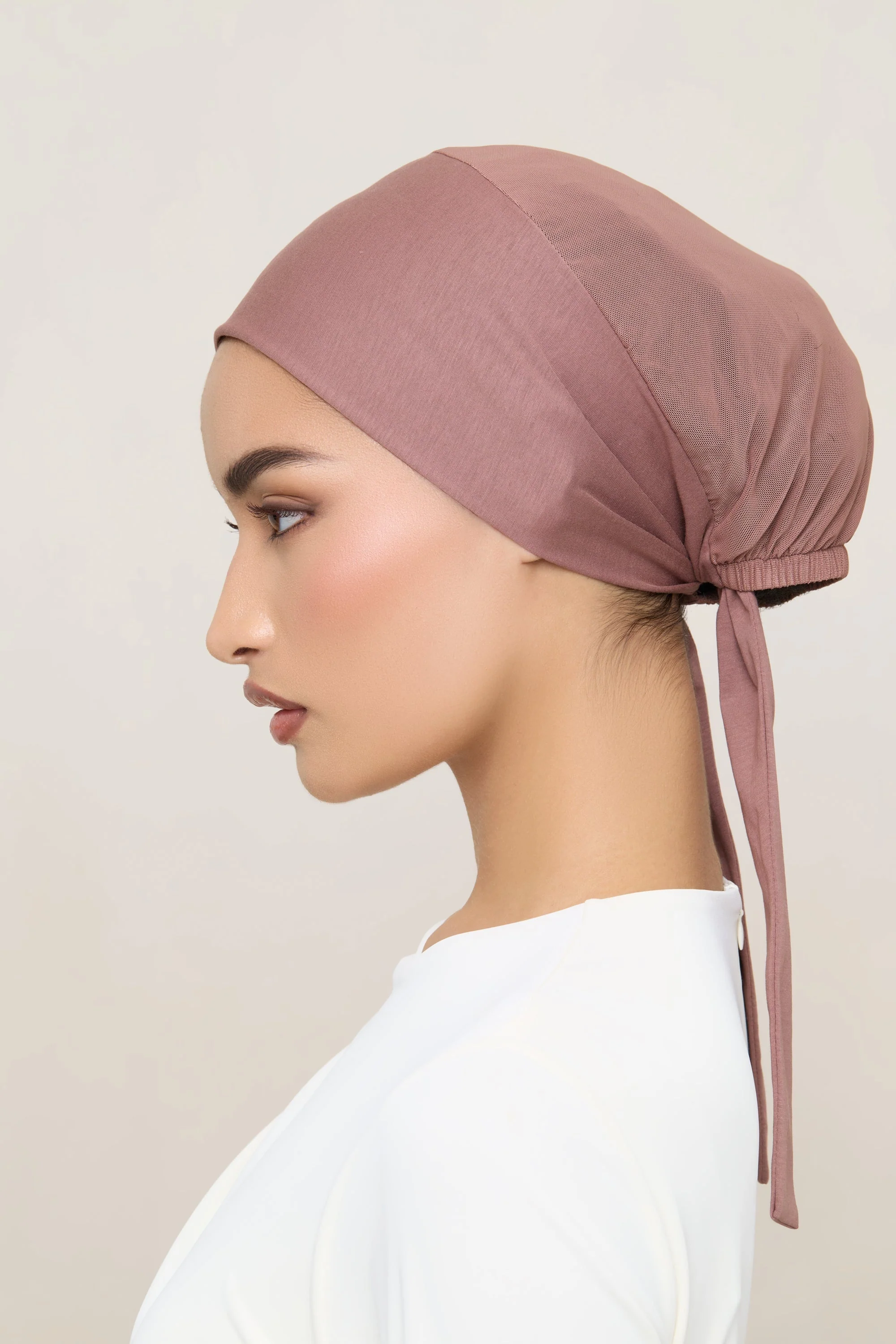 Tie Back Mesh Undercap - Nutmeg - Image 4