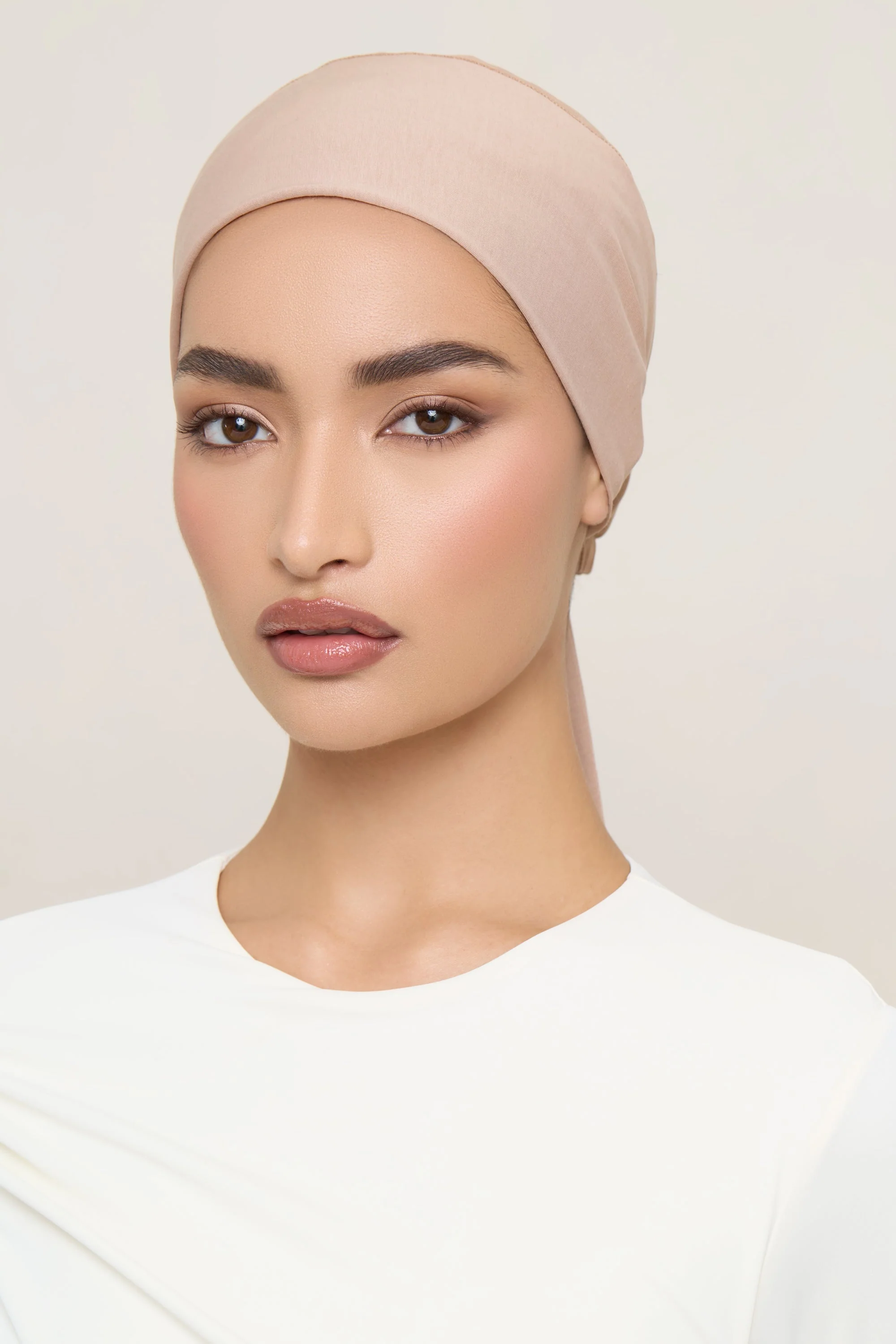 Tie Back Mesh Undercap - Warm Taupe - Image 2