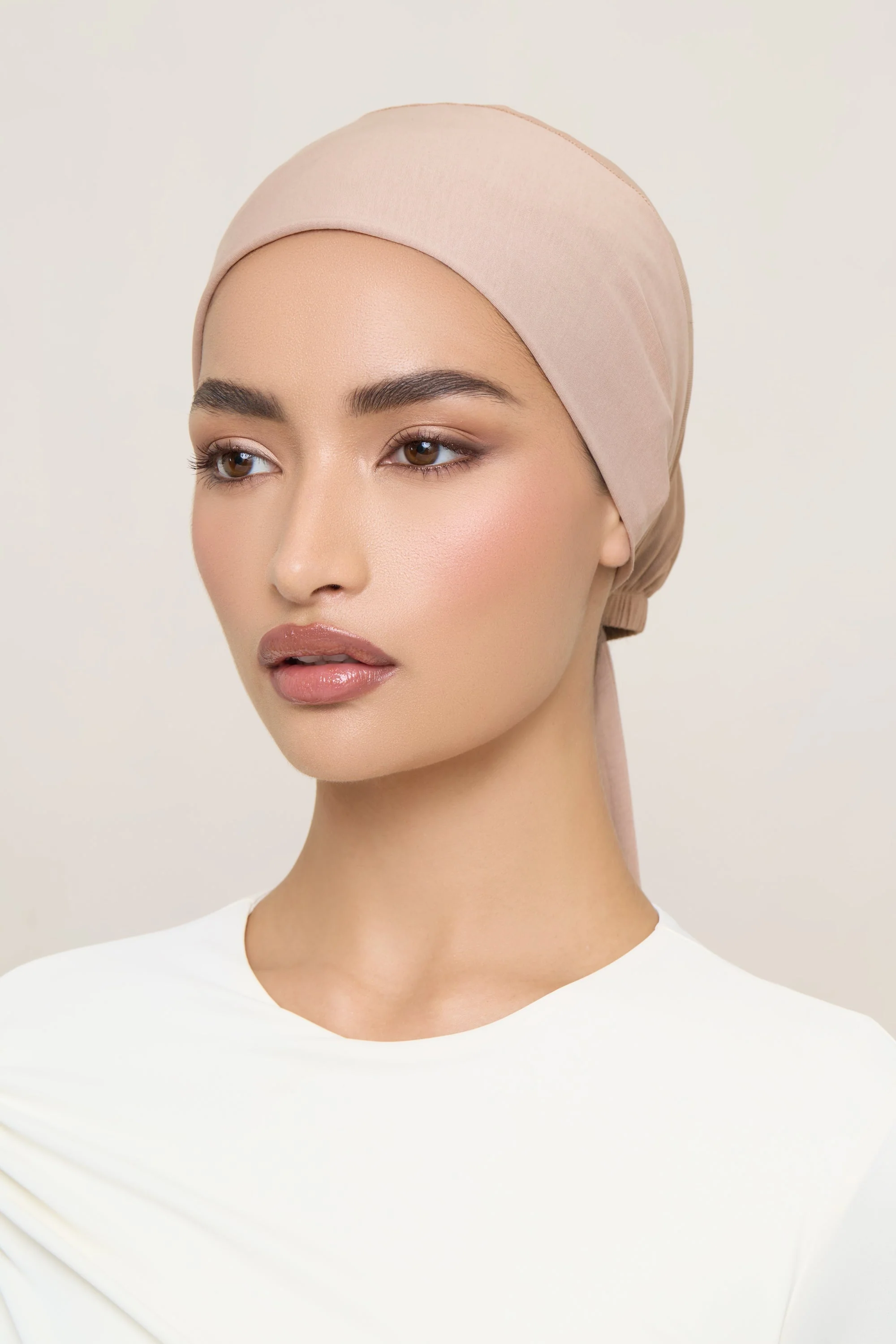 Tie Back Mesh Undercap - Warm Taupe - Image 3