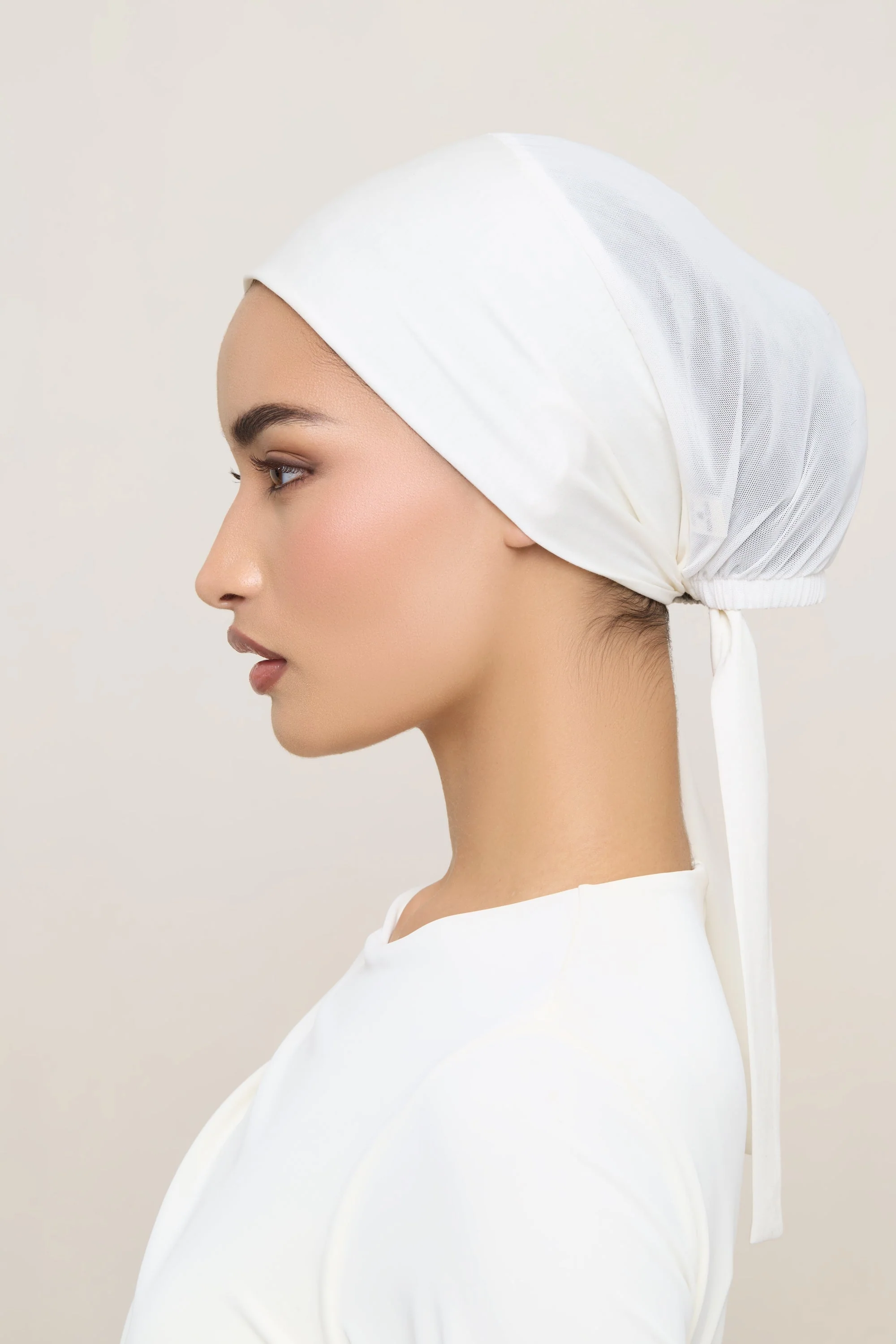 Tie Back Mesh Undercap - White - Image 3