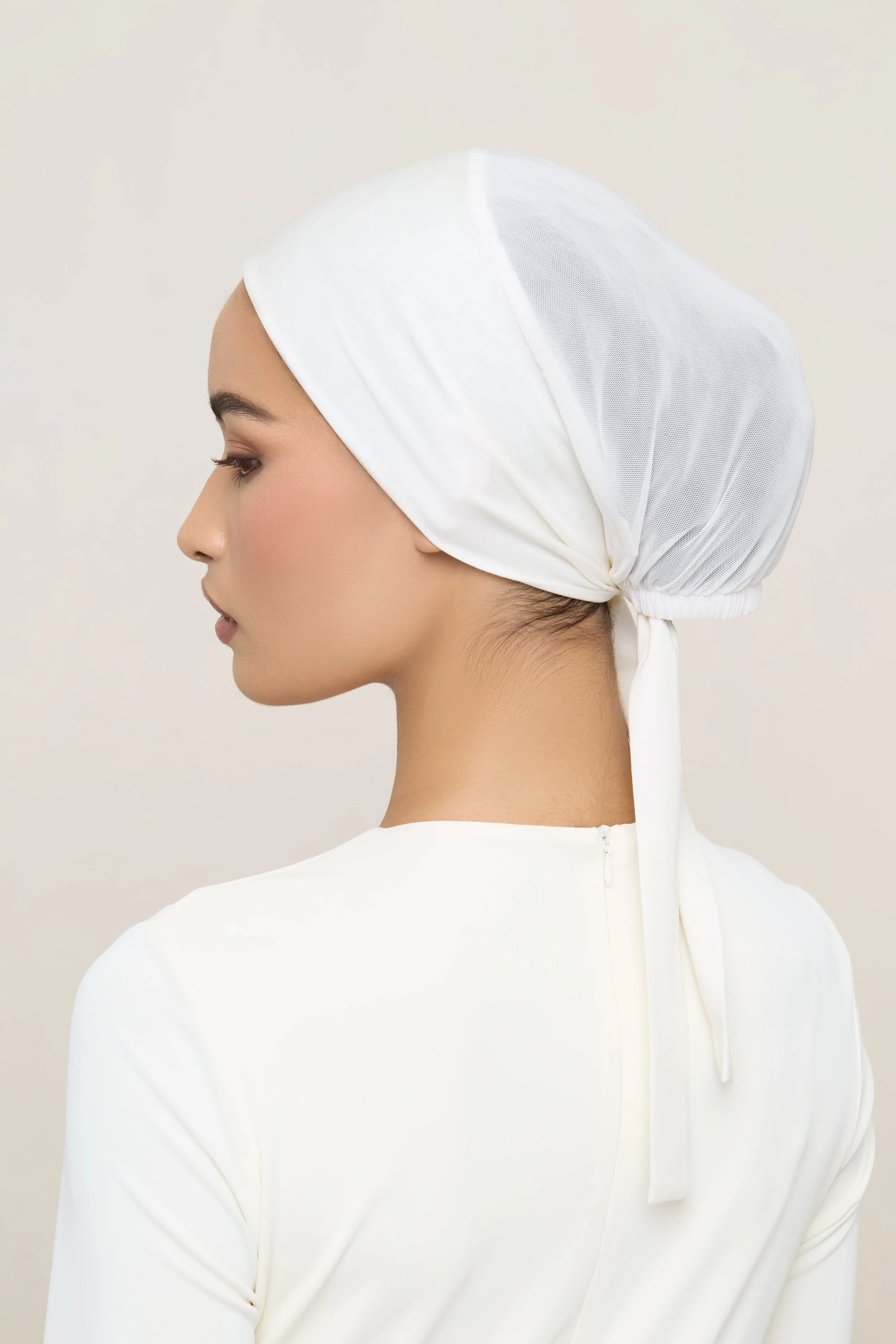 Tie Back Mesh Undercap - White - Image 5