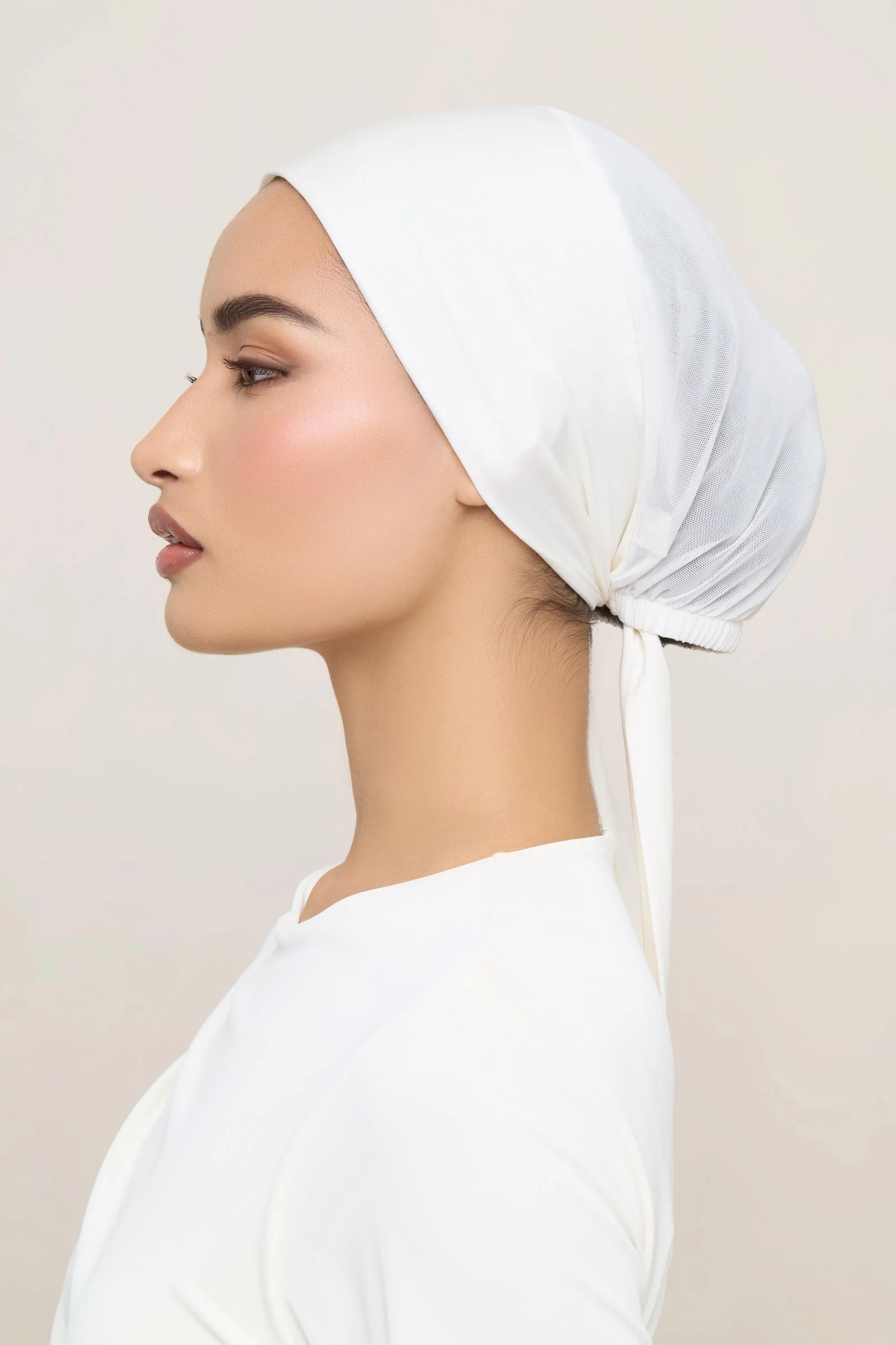 Tie Back Mesh Undercap - White - Image 6