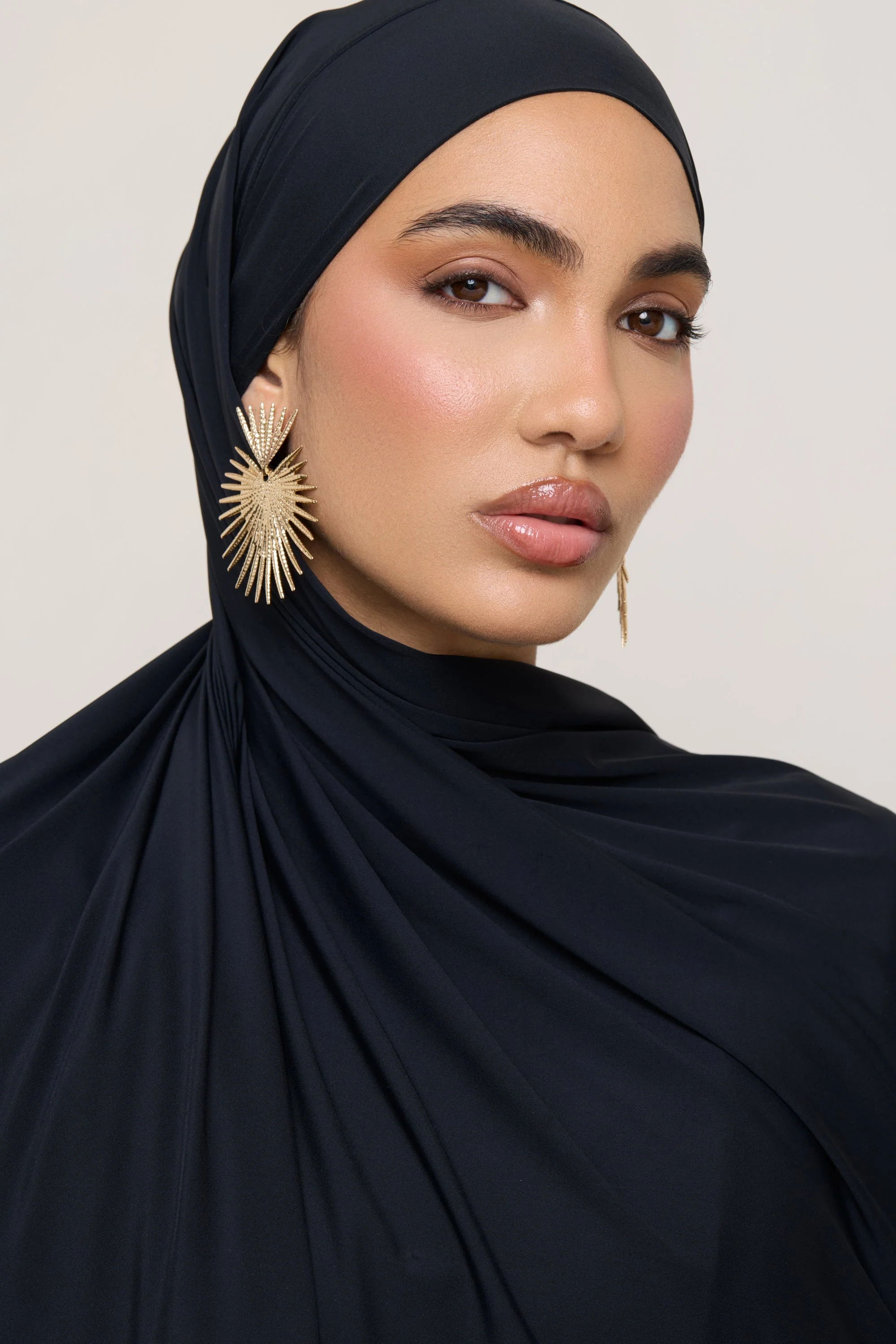 Tie Back Swim Hijab - Black - Image 2