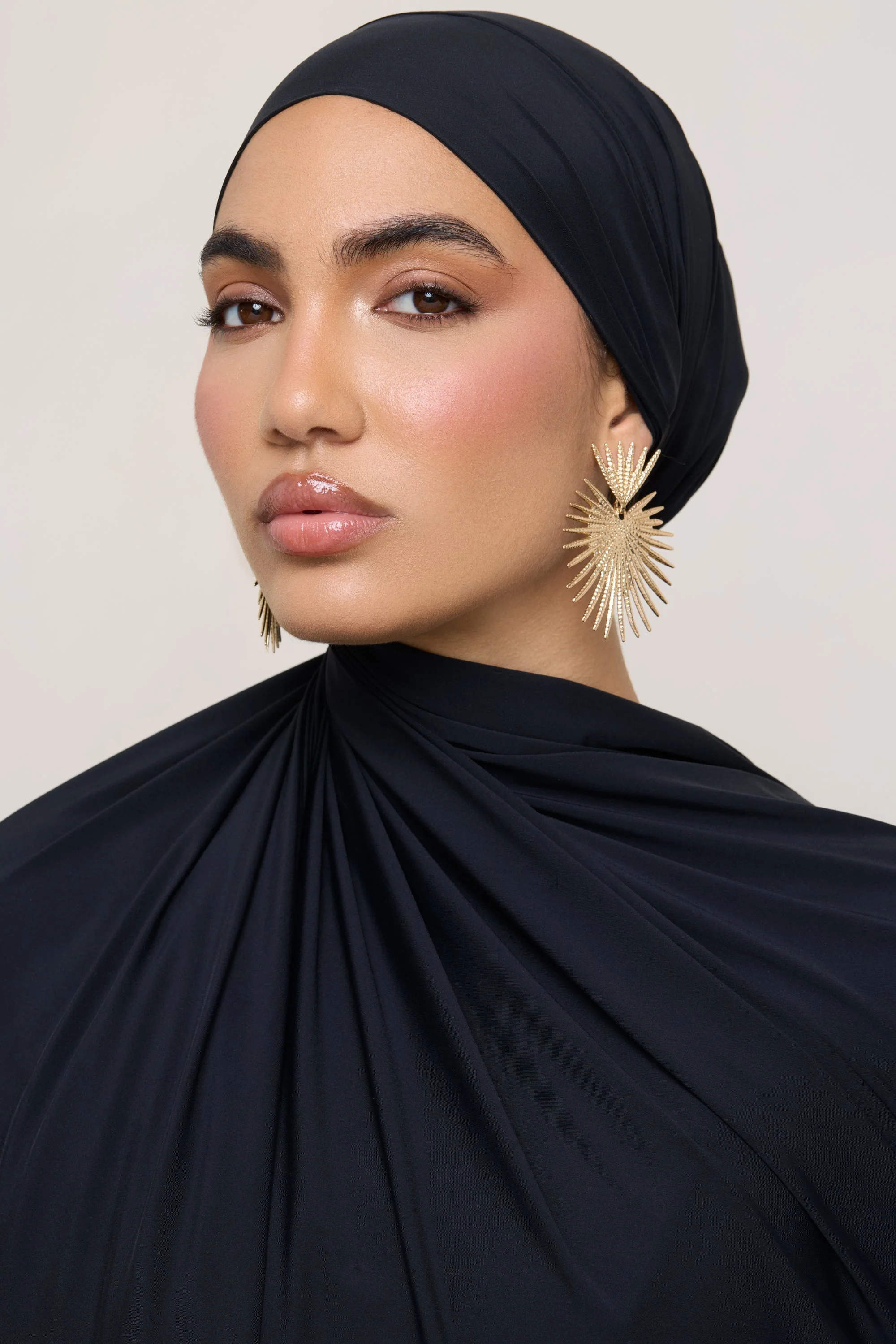 Tie Back Swim Hijab - Black - Image 5