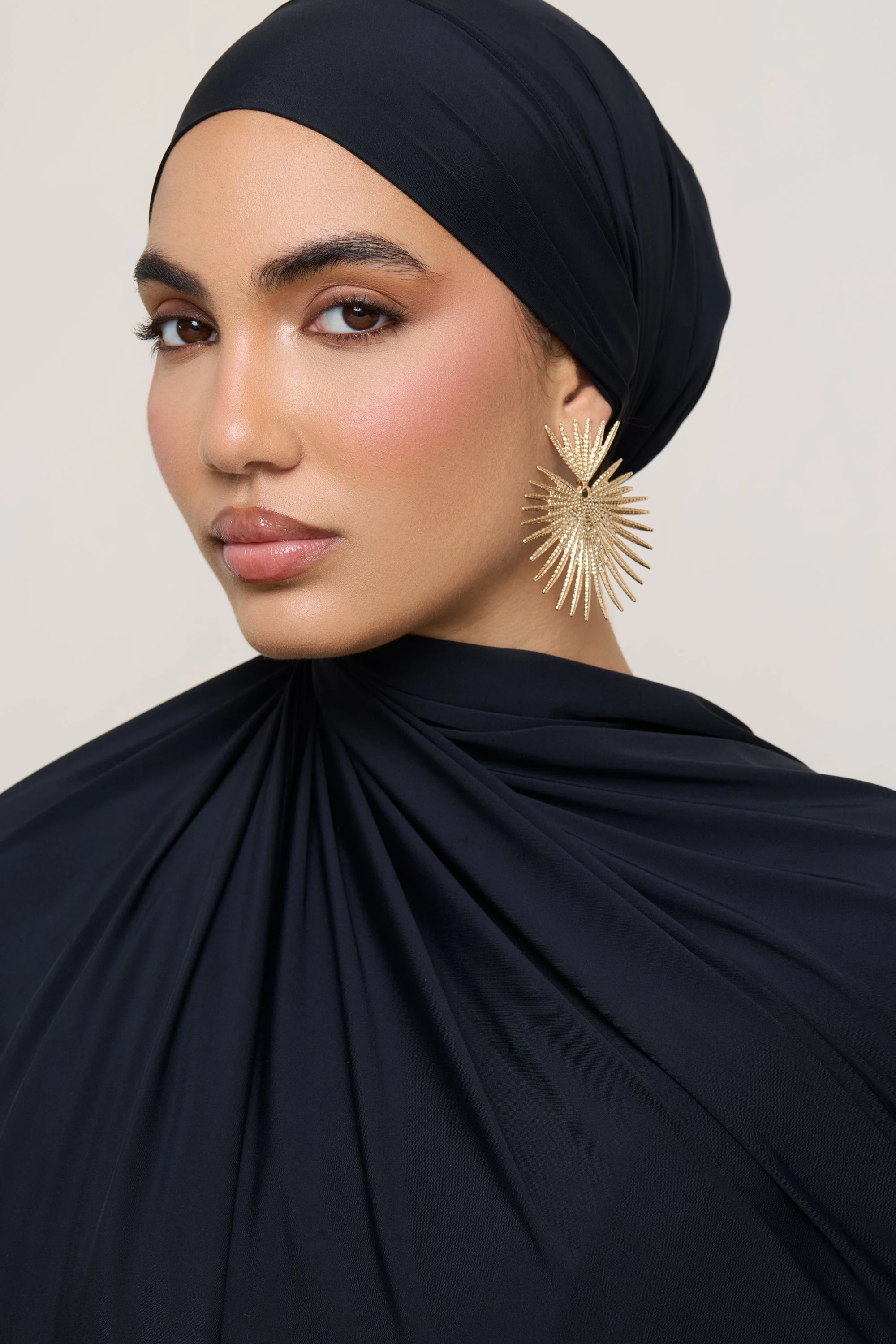 Tie Back Swim Hijab - Black - Image 6