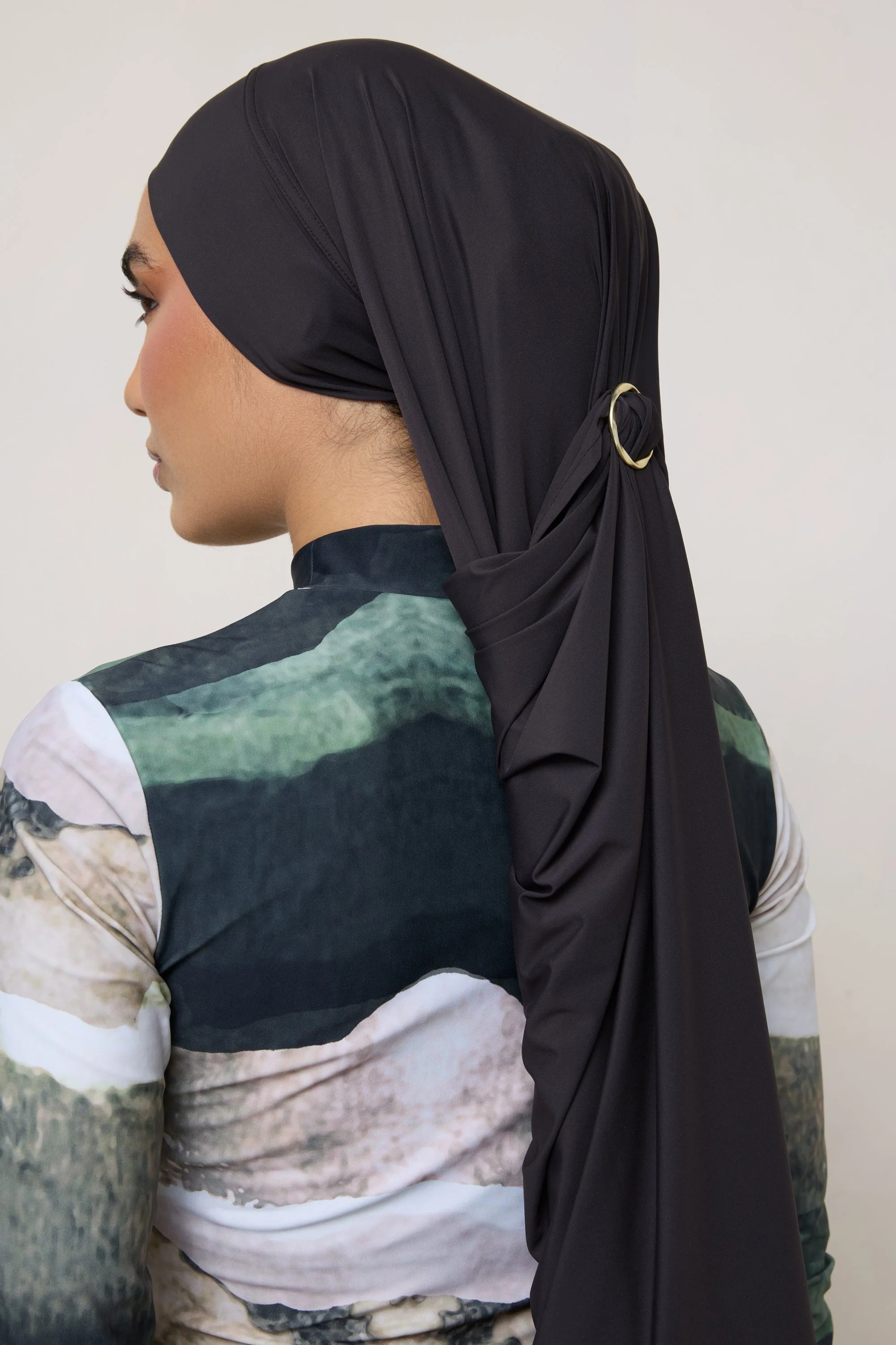 Tie Back Swim Hijab - Cove - Image 4
