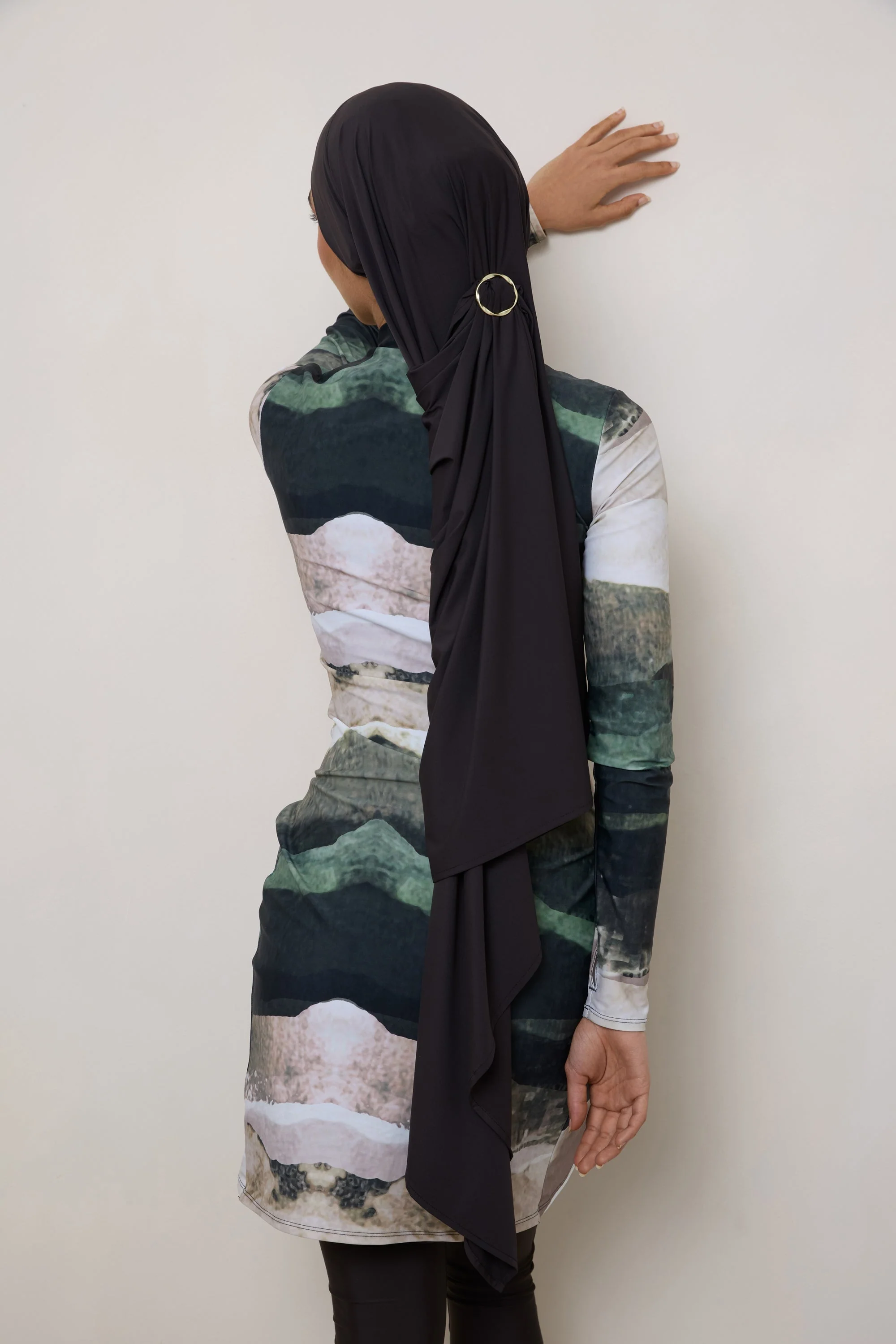 Tie Back Swim Hijab - Cove - Image 5