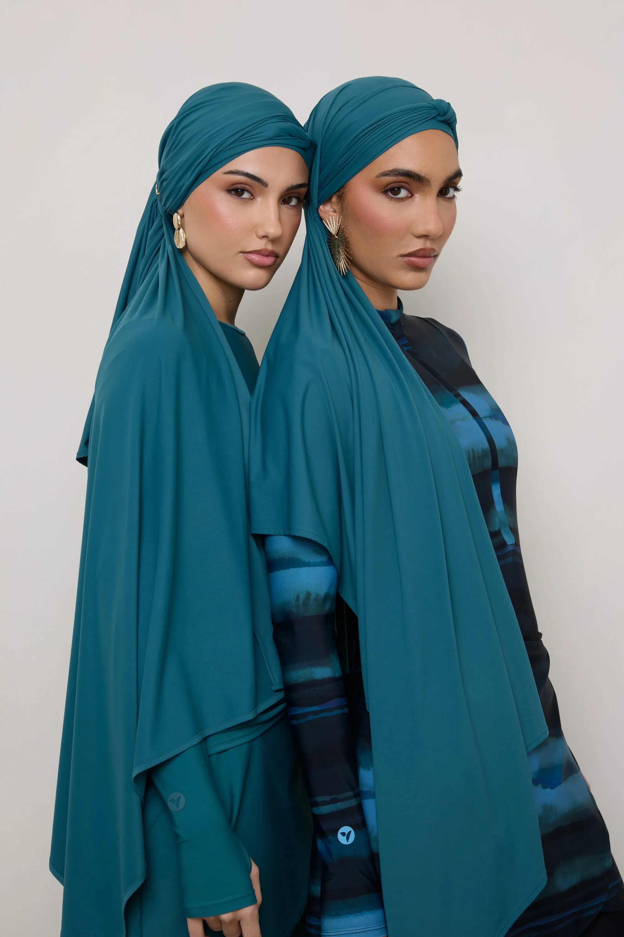 Tie Back Swim Hijab - Mediterranea - Image 2