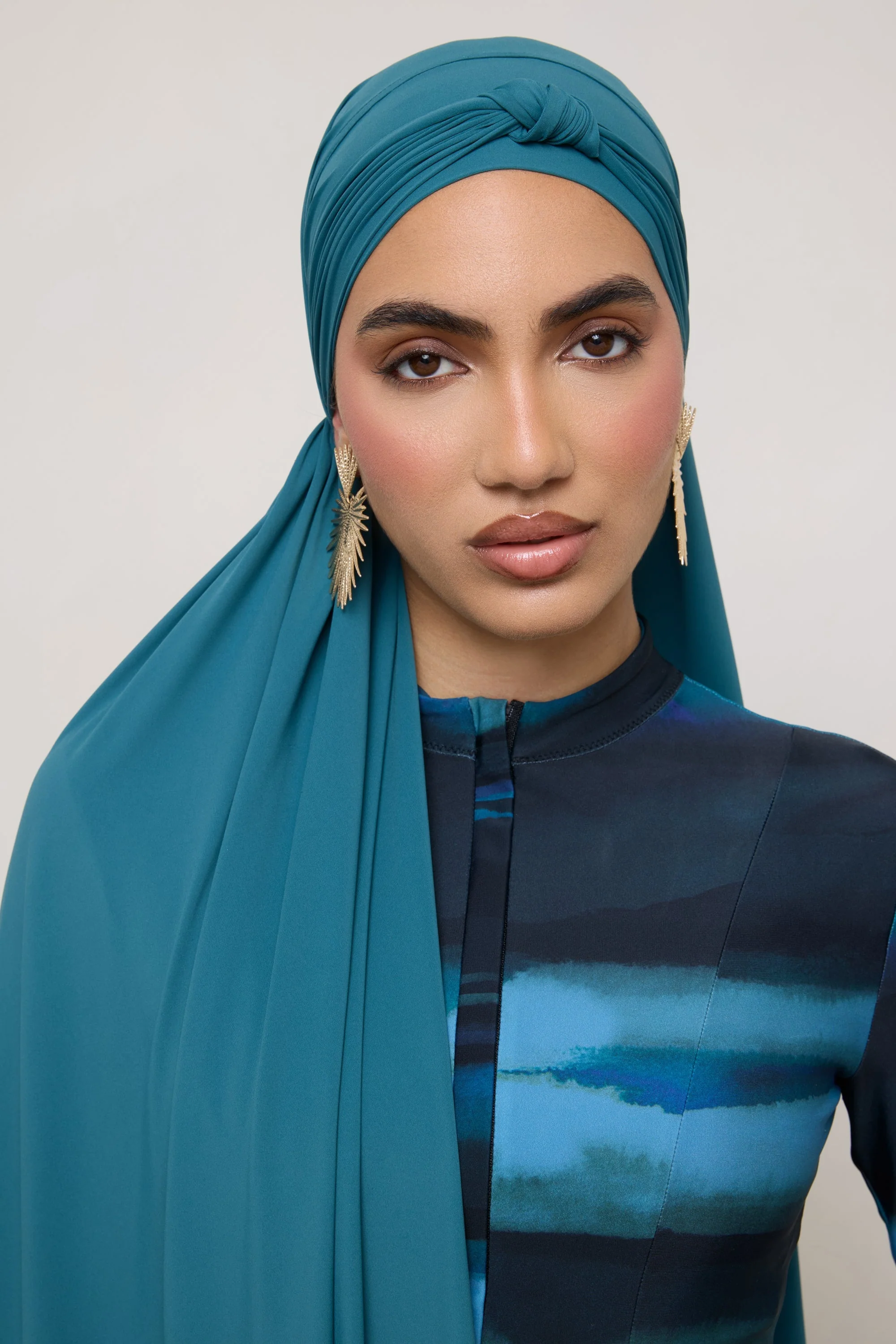 Tie Back Swim Hijab - Mediterranea - Image 3