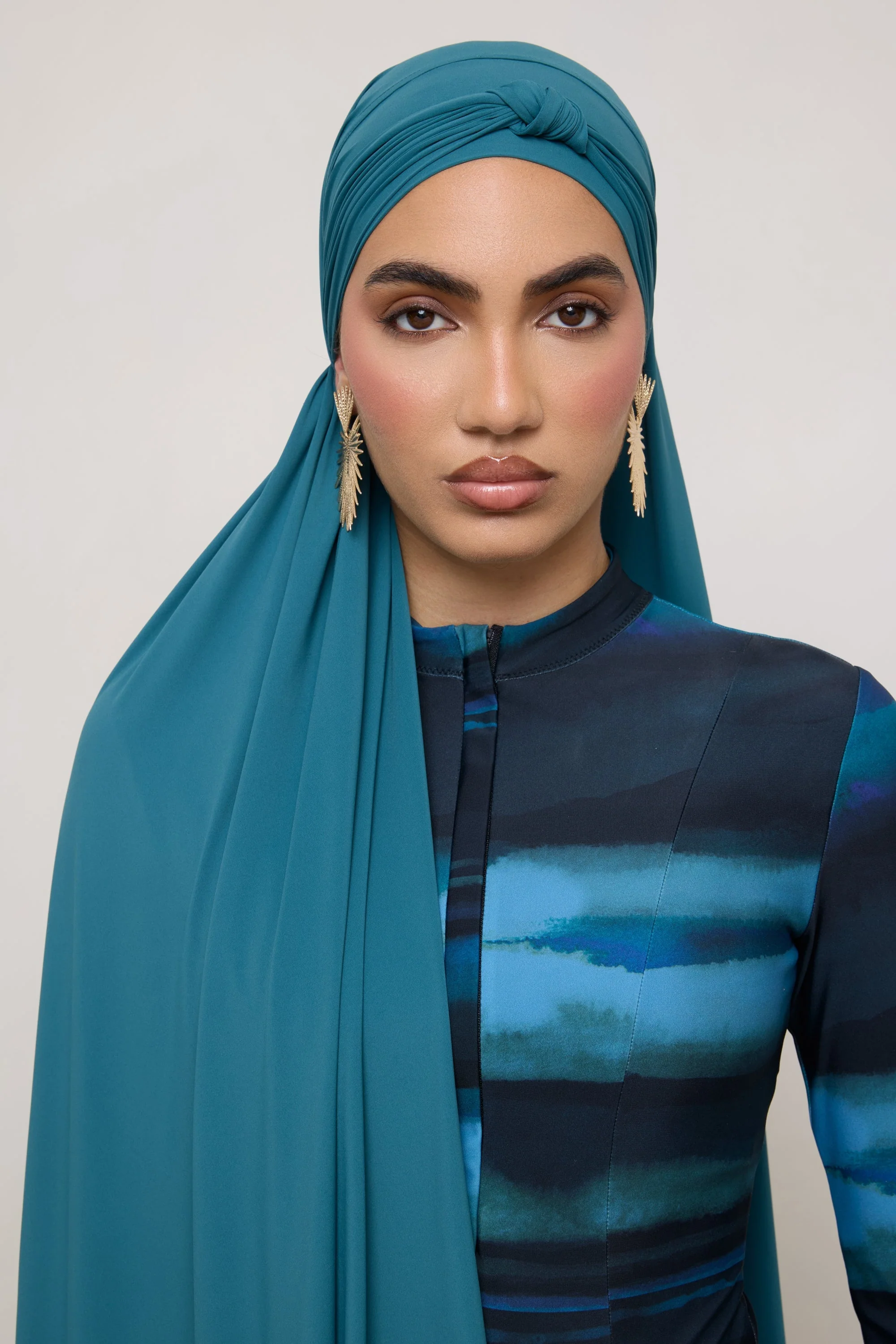 Tie Back Swim Hijab - Mediterranea - Image 4