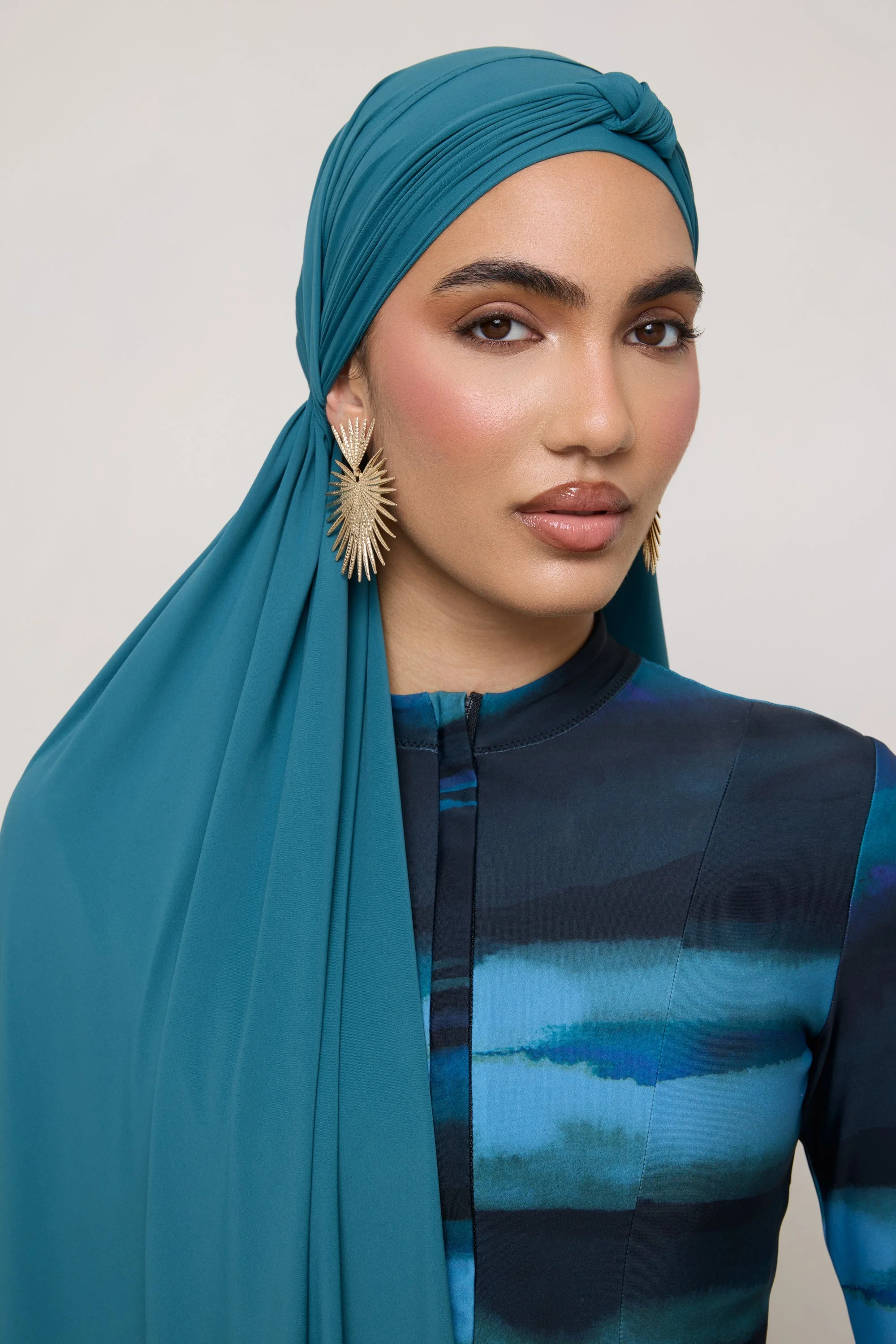 Tie Back Swim Hijab - Mediterranea - Image 5