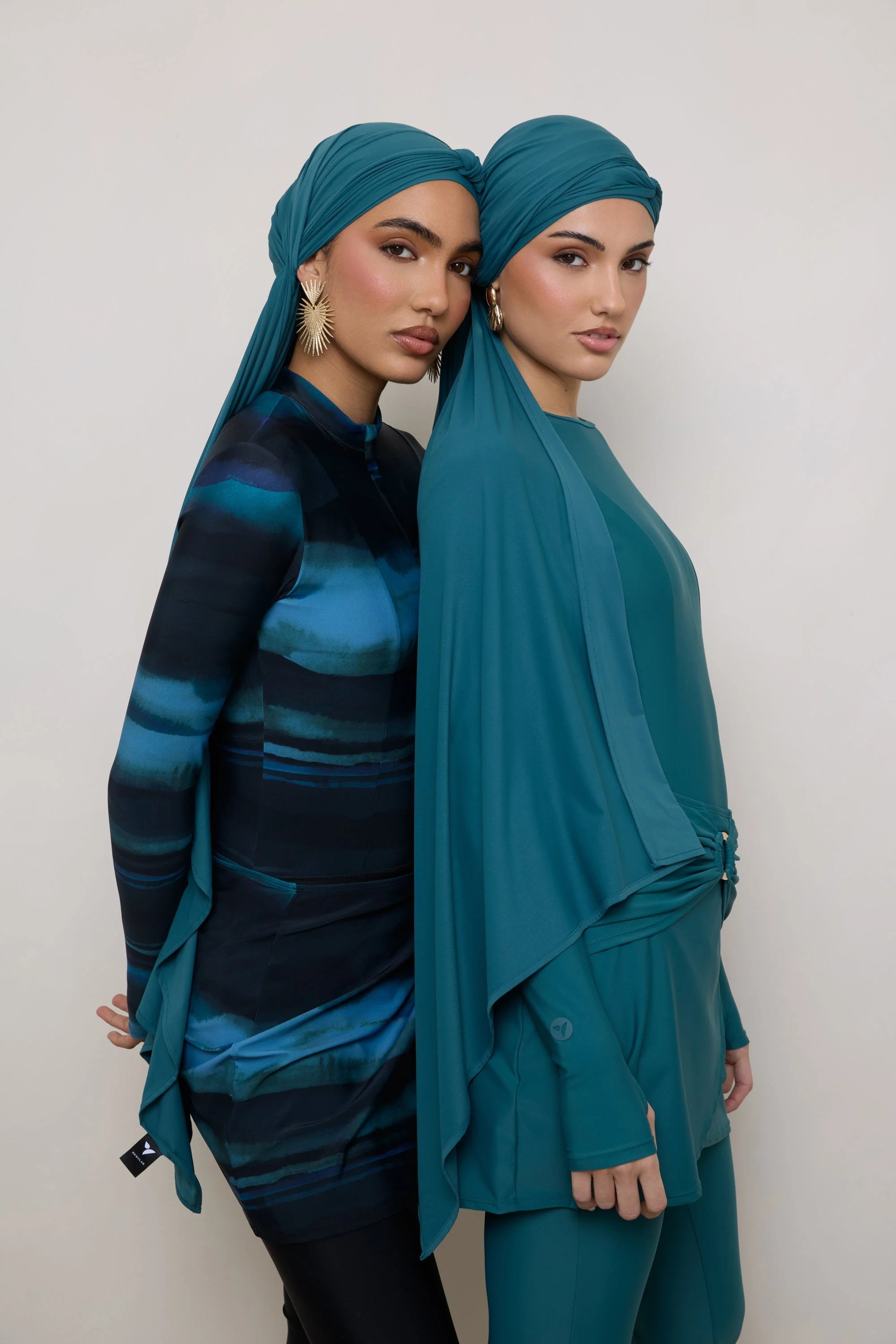 Tie Back Swim Hijab - Mediterranea - Image 7