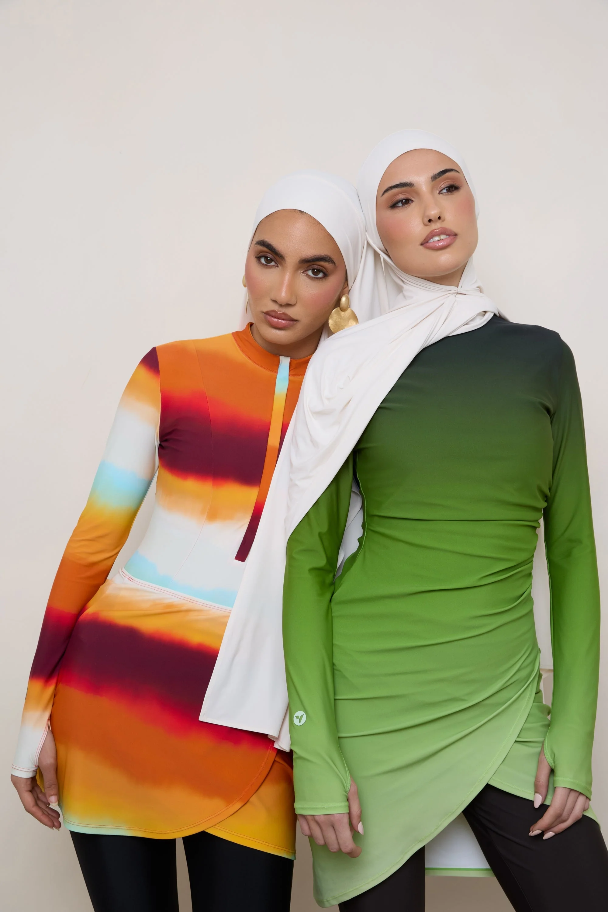 Tie Back Swim Hijab - Salted Rose - Image 10