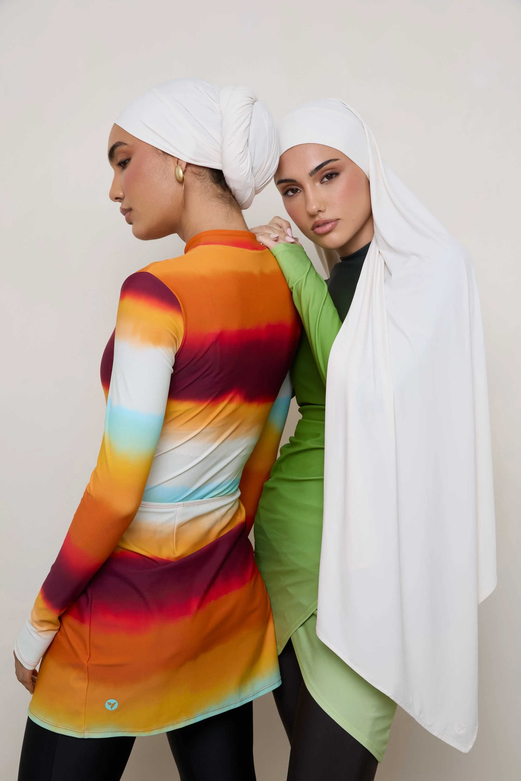 Tie Back Swim Hijab - Salted Rose - Image 14