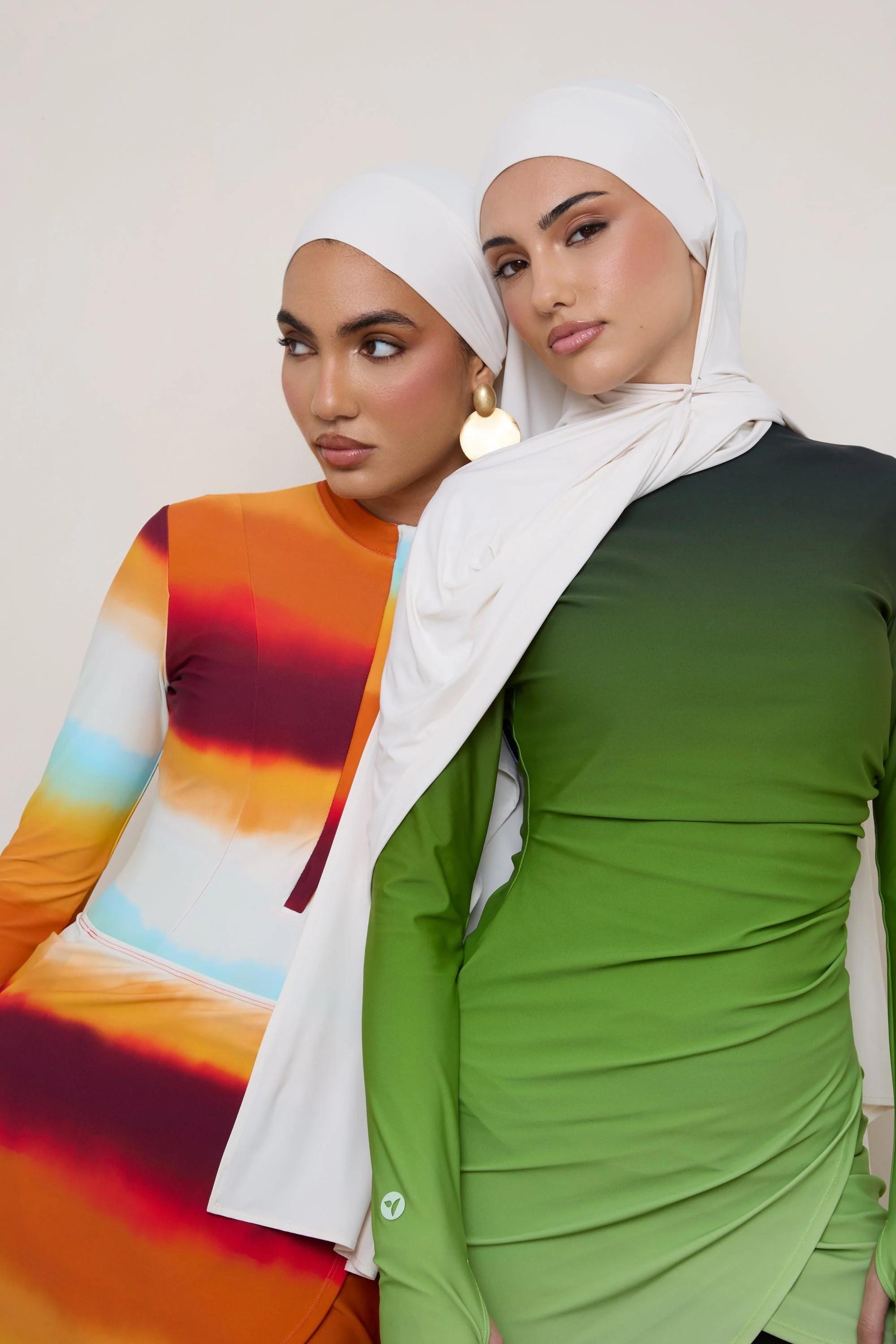 Tie Back Swim Hijab - Salted Rose - Image 2