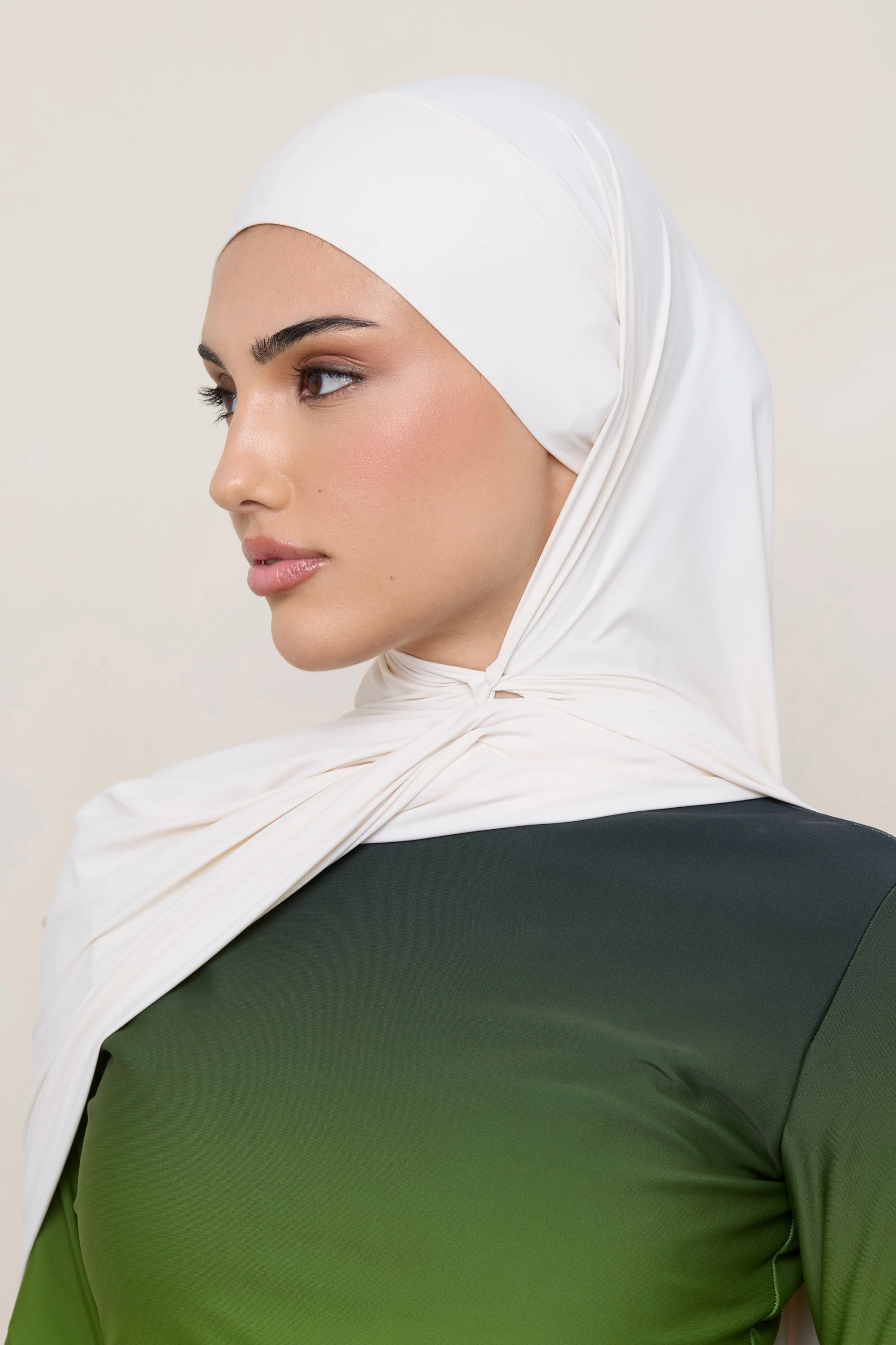 Tie Back Swim Hijab - Salted Rose - Image 3