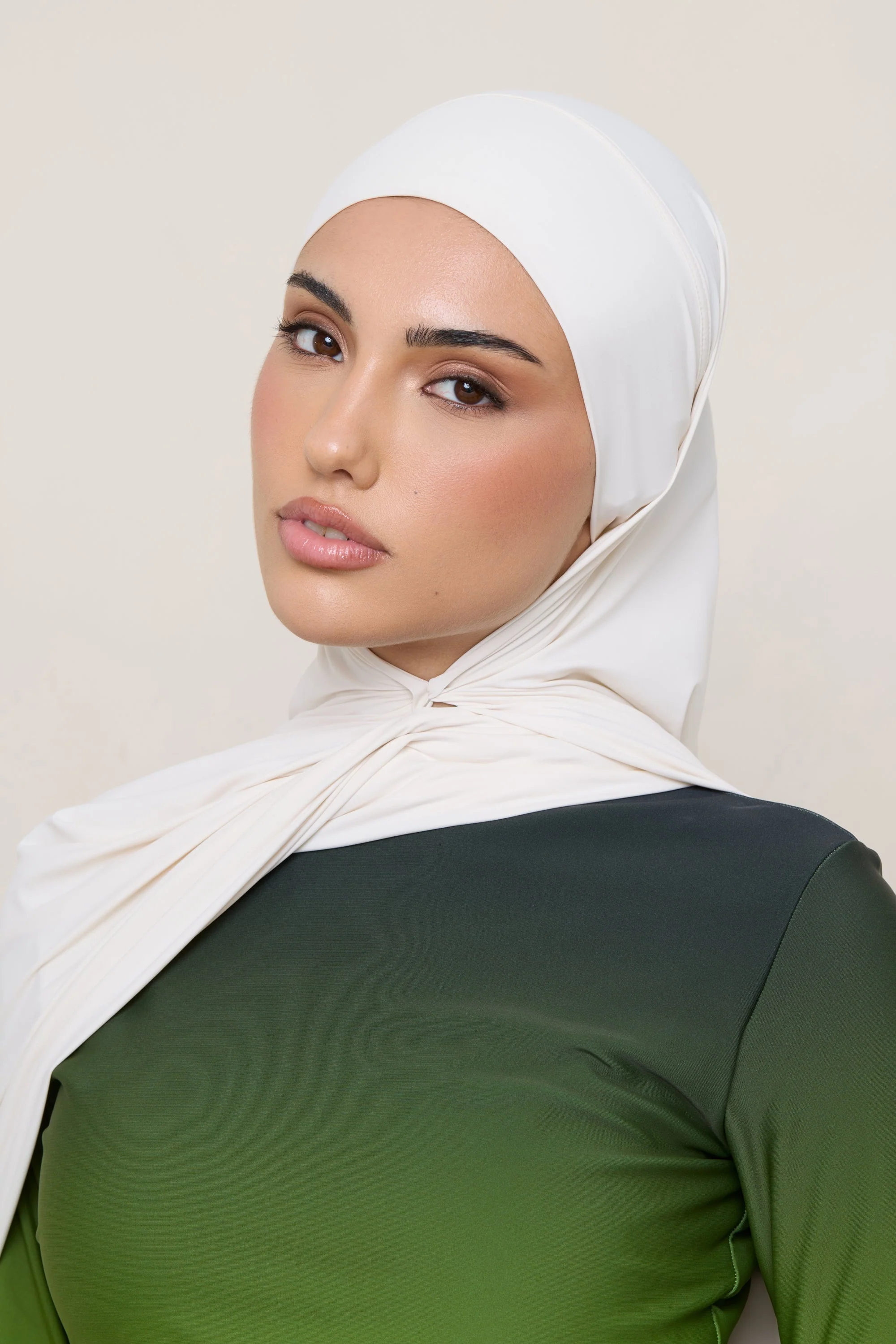 Tie Back Swim Hijab - Salted Rose - Image 4