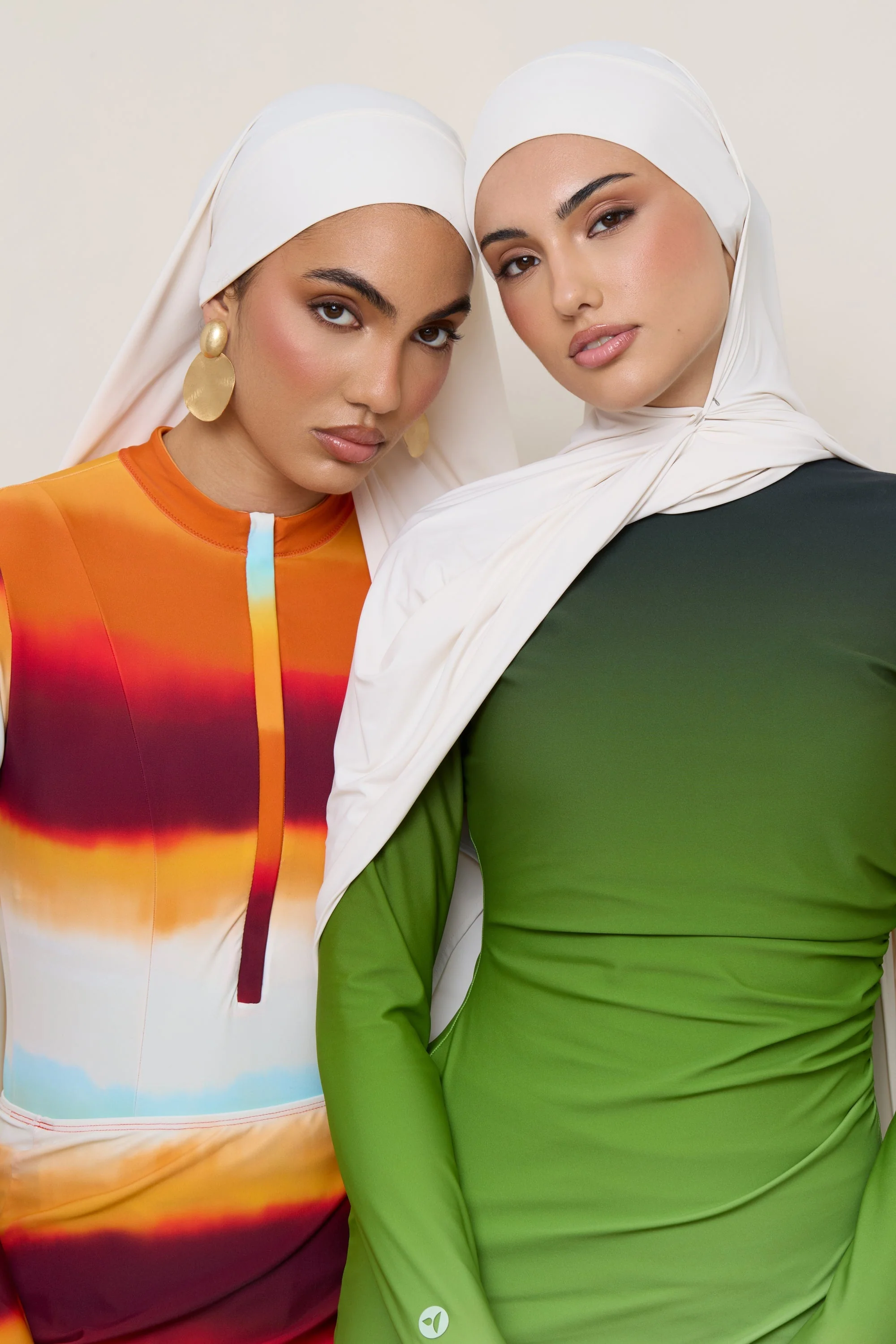 Tie Back Swim Hijab - Salted Rose - Image 9