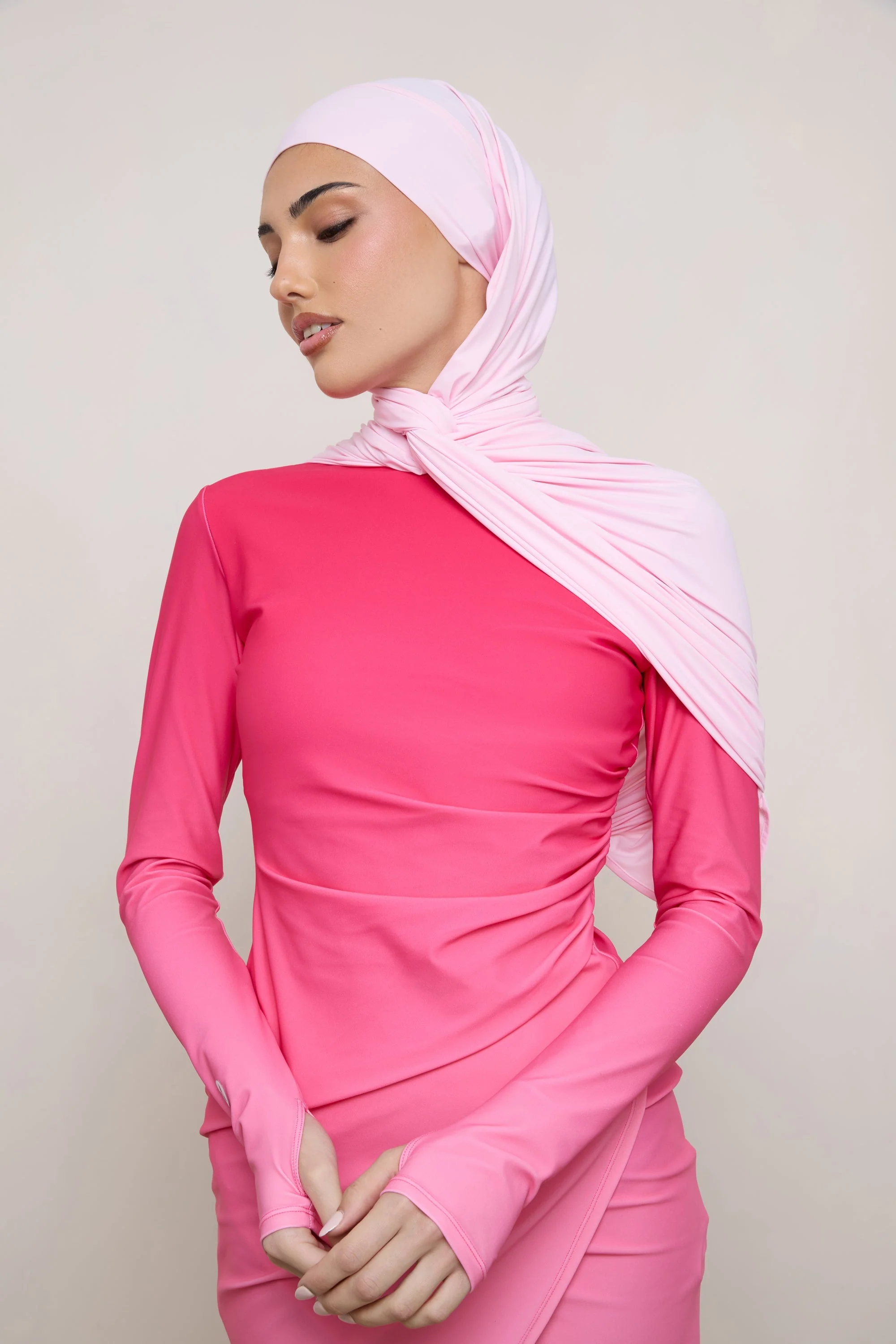 Tie Back Swim Hijab - Sunkissed - Image 5