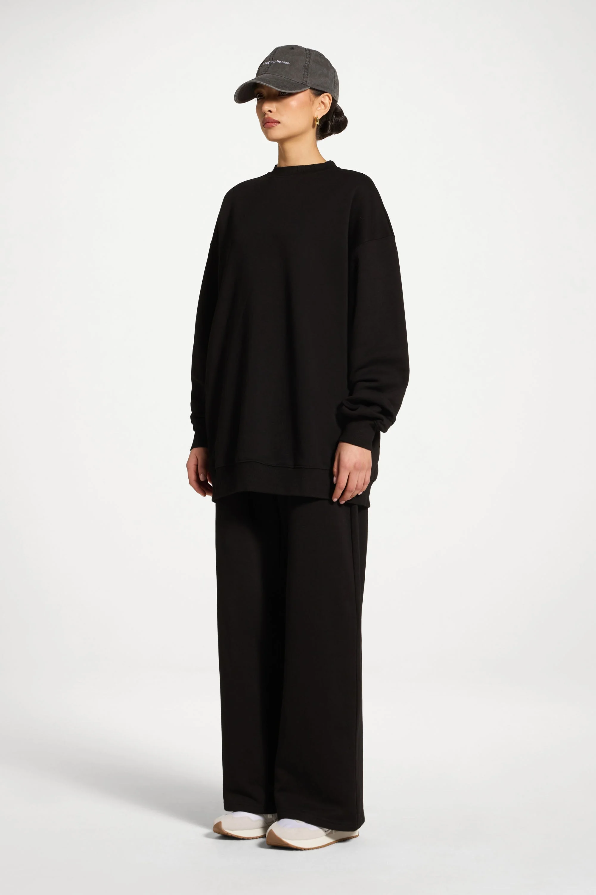 Unisex Crew Neck Sweatshirt - Black - Image 6
